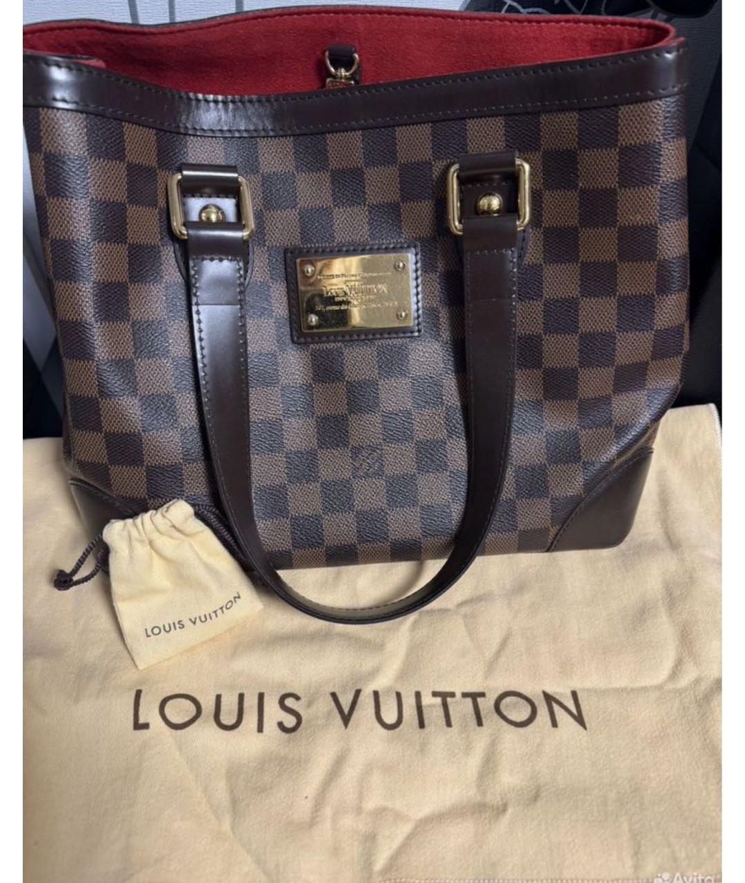 LOUIS VUITTON Коричневая сумка тоут, фото 4