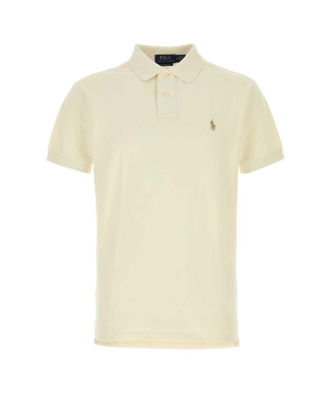 POLO RALPH LAUREN Белое хлопковое поло с коротким рукавом, фото 1