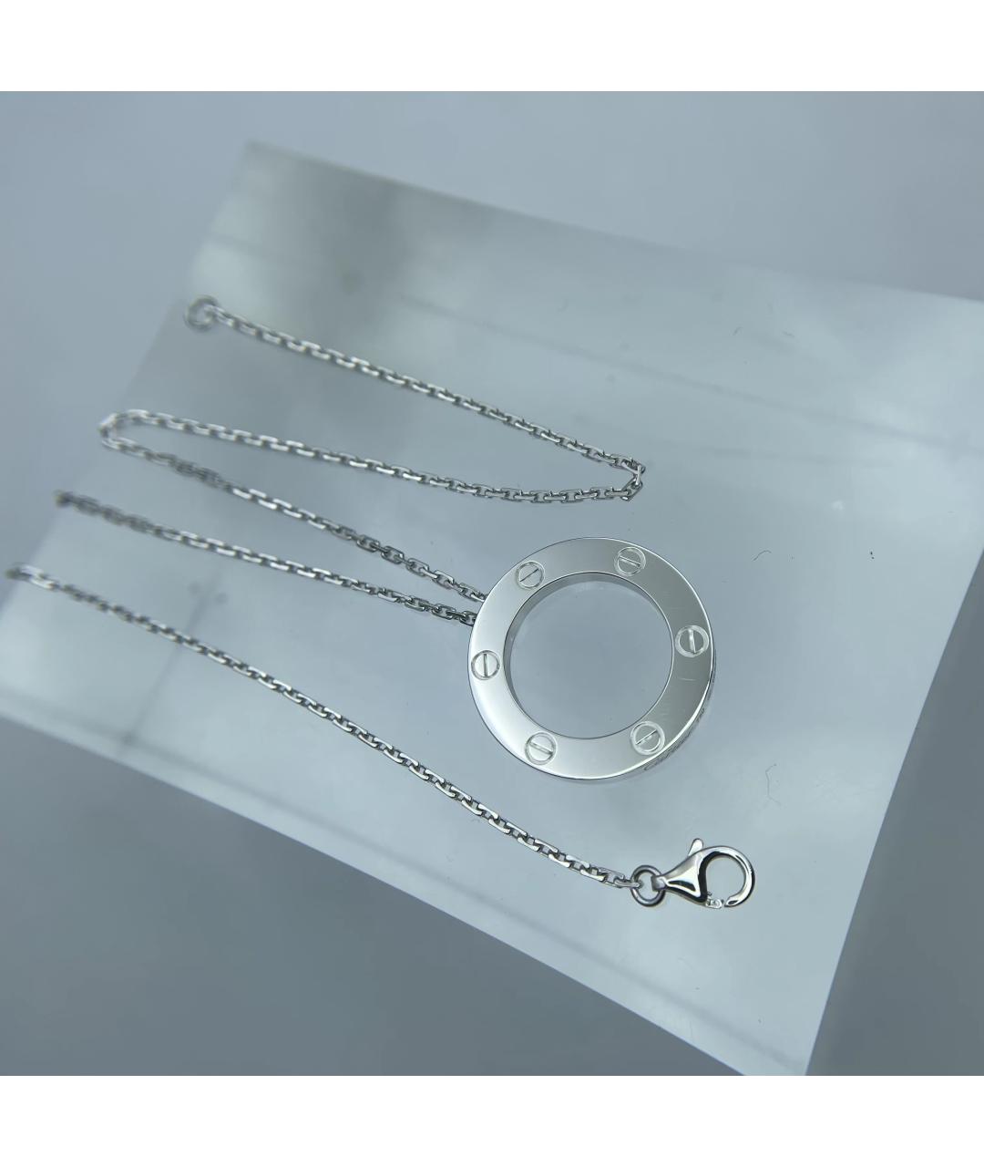 CARTIER Серебряное колье из белого золота, фото 3