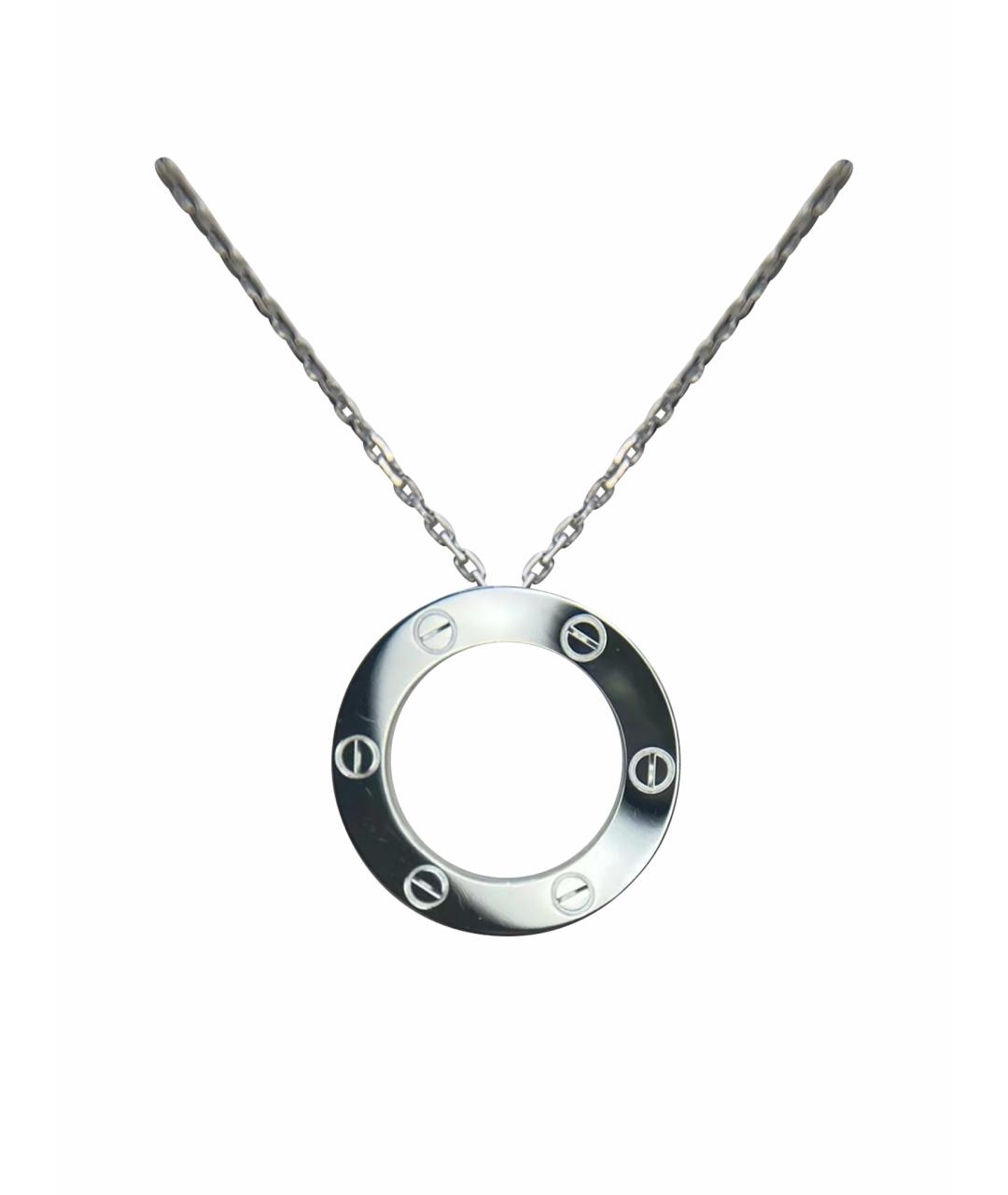 CARTIER Серебряное колье из белого золота, фото 1