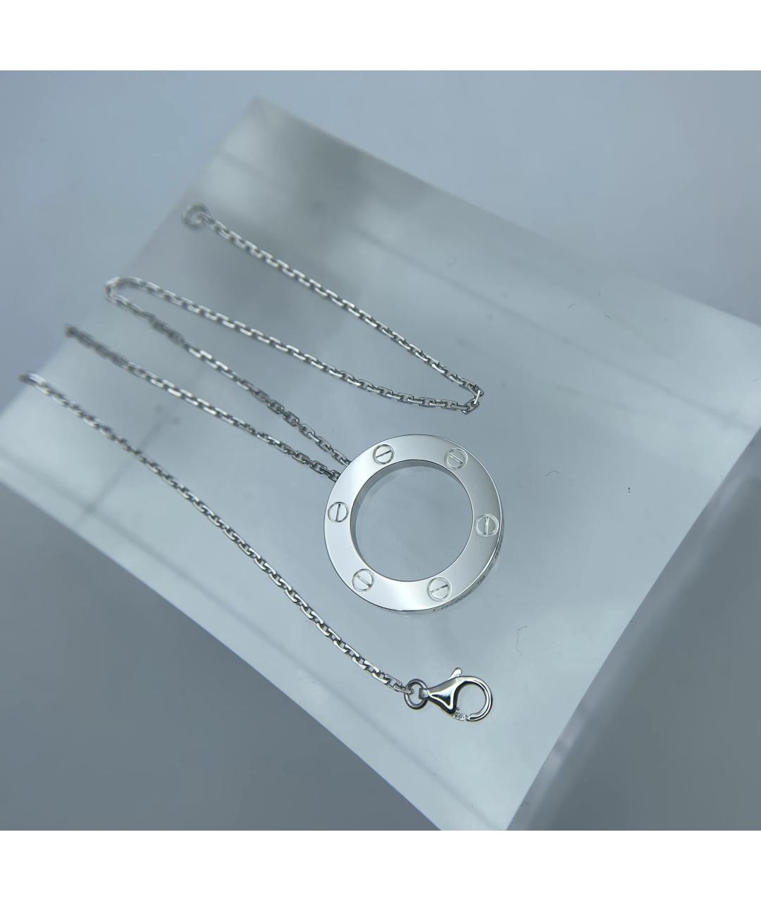 CARTIER Серебряное колье из белого золота, фото 2