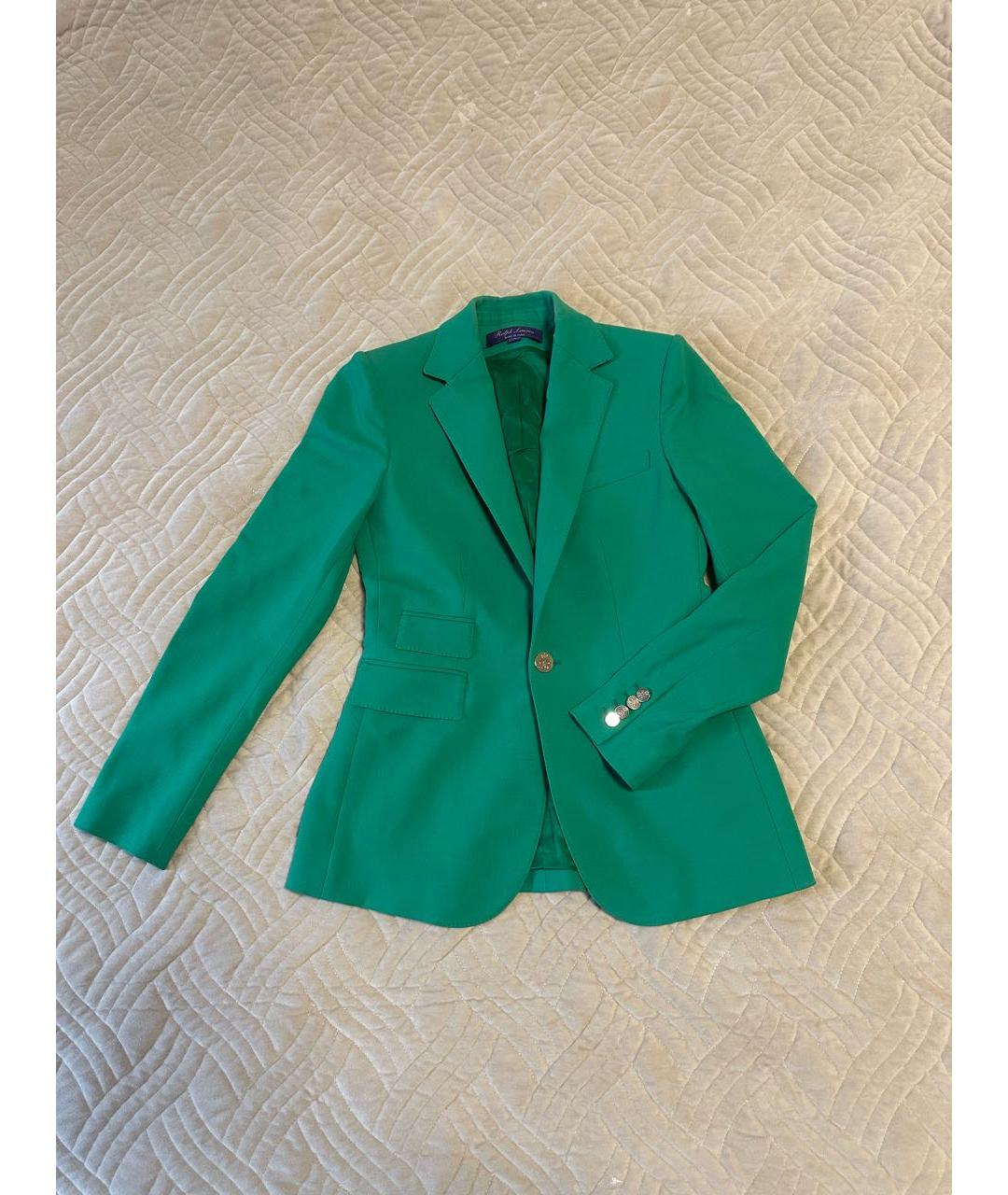 RALPH LAUREN Зеленый шерстяной жакет/пиджак, фото 5