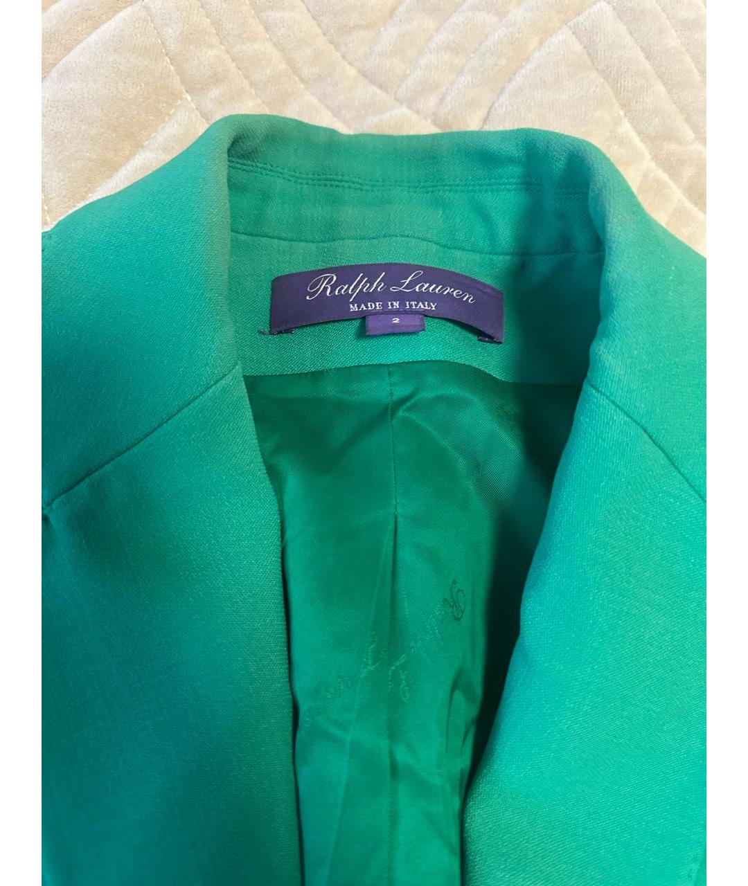 RALPH LAUREN Зеленый шерстяной жакет/пиджак, фото 3
