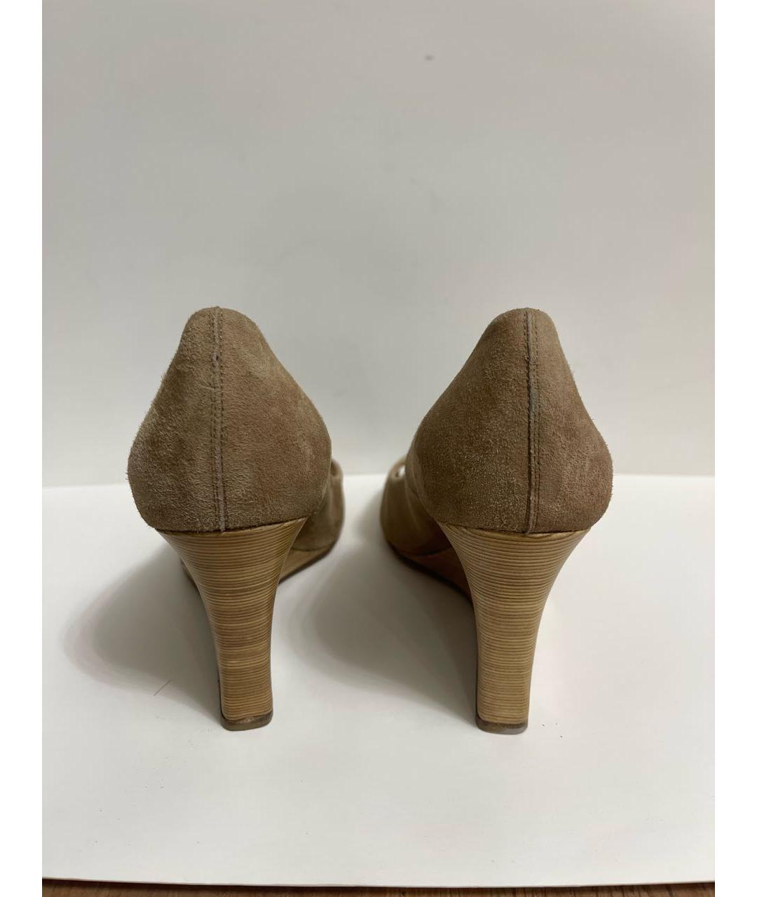 TOD'S Бежевые замшевые туфли, фото 4