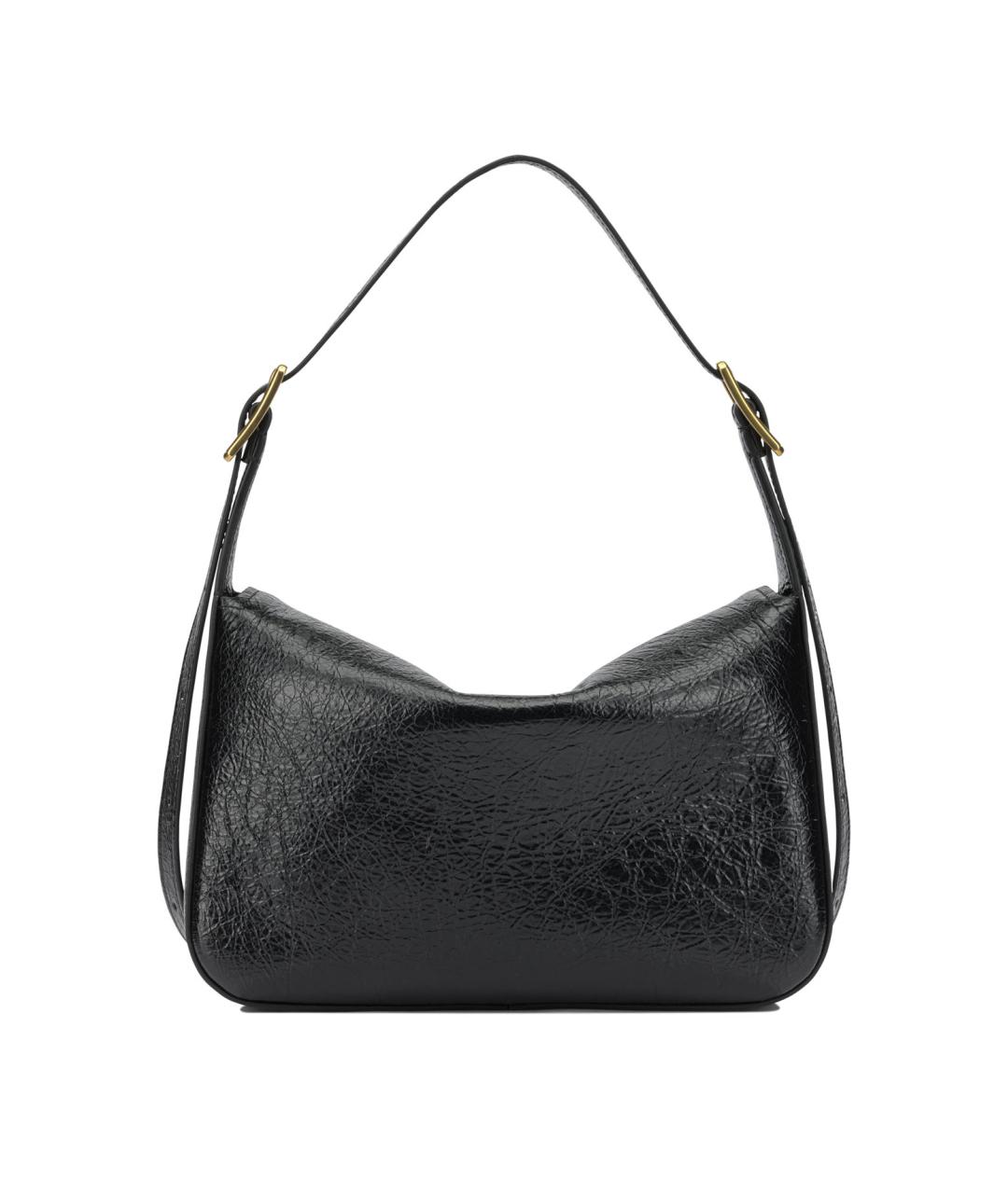 BALENCIAGA Черная кожаная сумка через плечо, фото 3