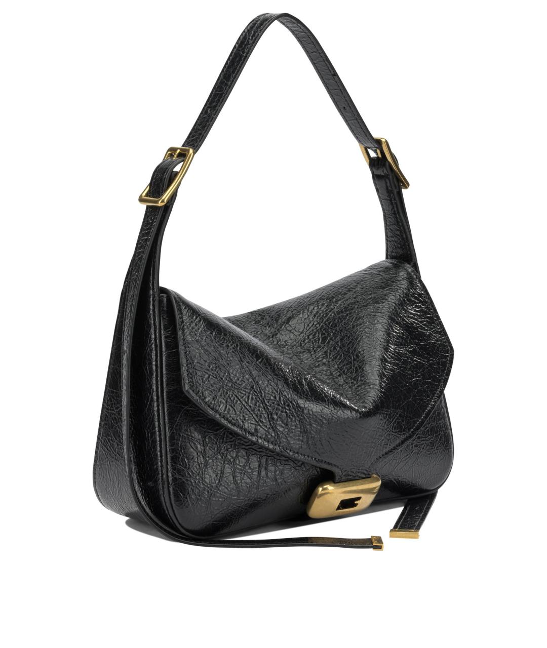 BALENCIAGA Черная кожаная сумка через плечо, фото 2