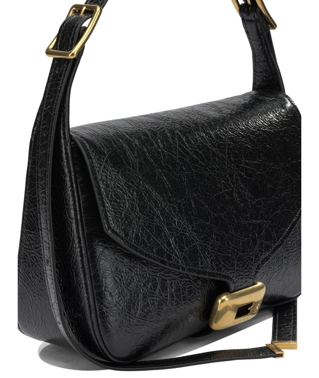 BALENCIAGA Черная кожаная сумка через плечо, фото 4