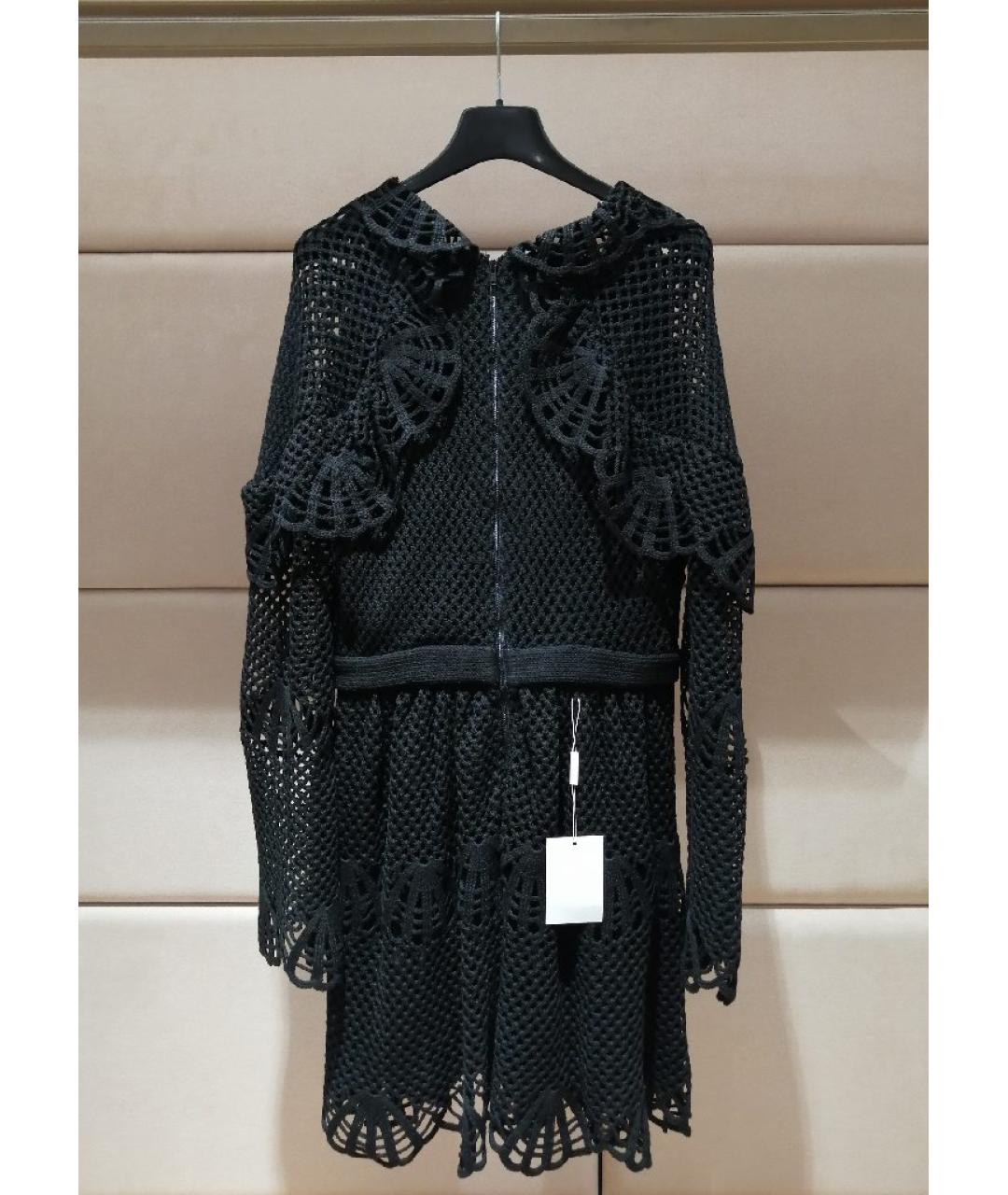 SELF-PORTRAIT Черное полиэстеровое повседневное платье, фото 3