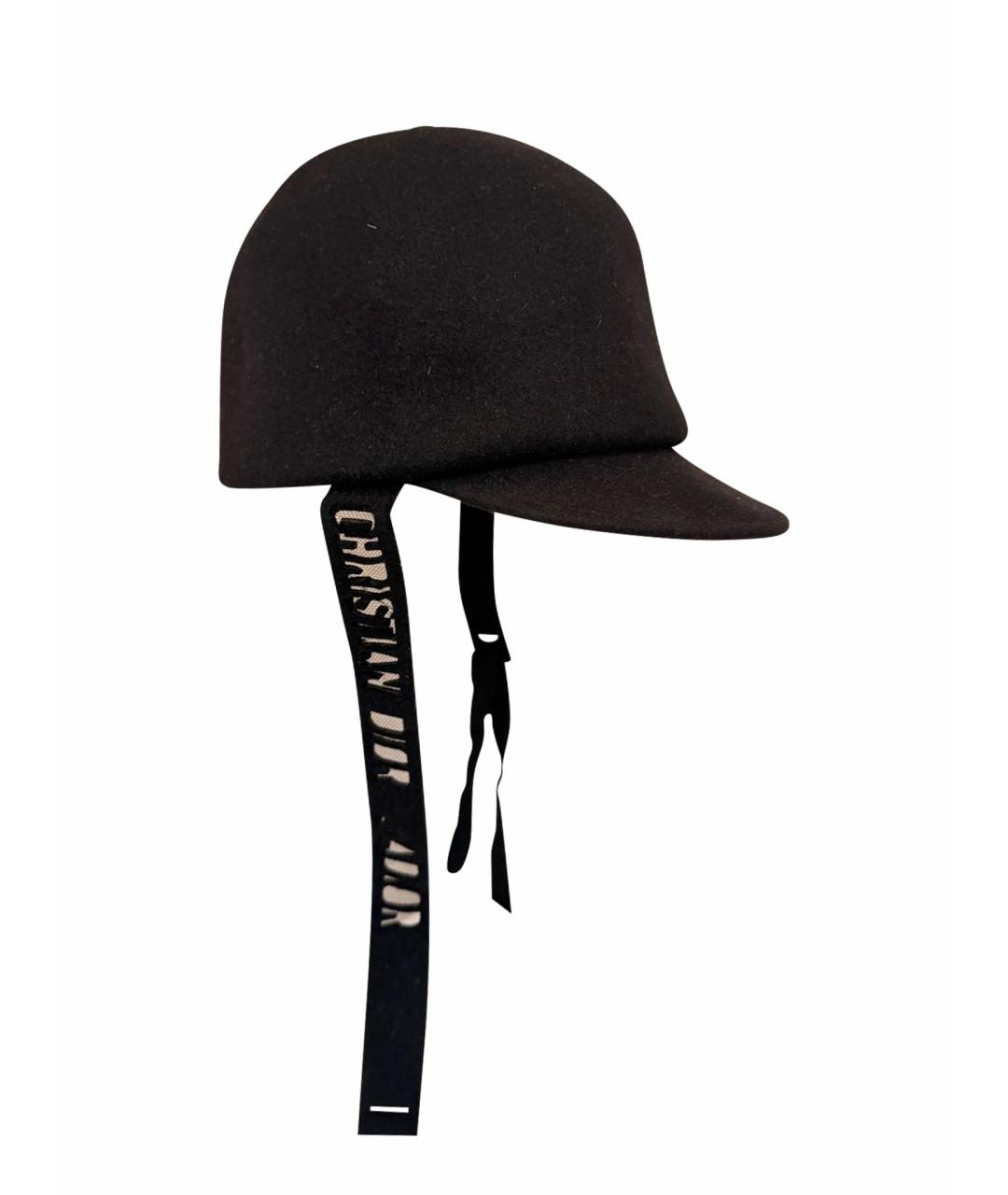 CHRISTIAN DIOR Черная шерстяная кепка, фото 8