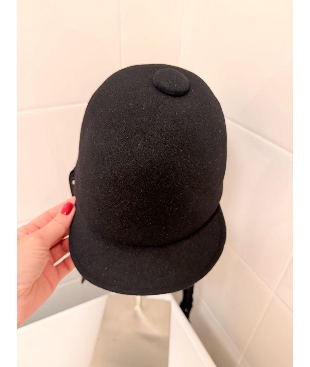 CHRISTIAN DIOR Черная шерстяная кепка, фото 2