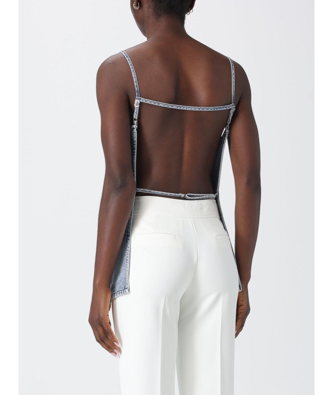 ARMANI EXCHANGE Голубая хлопковая майка, фото 2