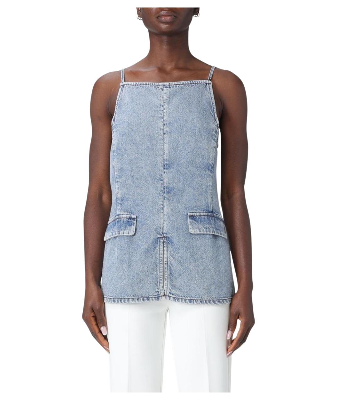 ARMANI EXCHANGE Голубая хлопковая майка, фото 1