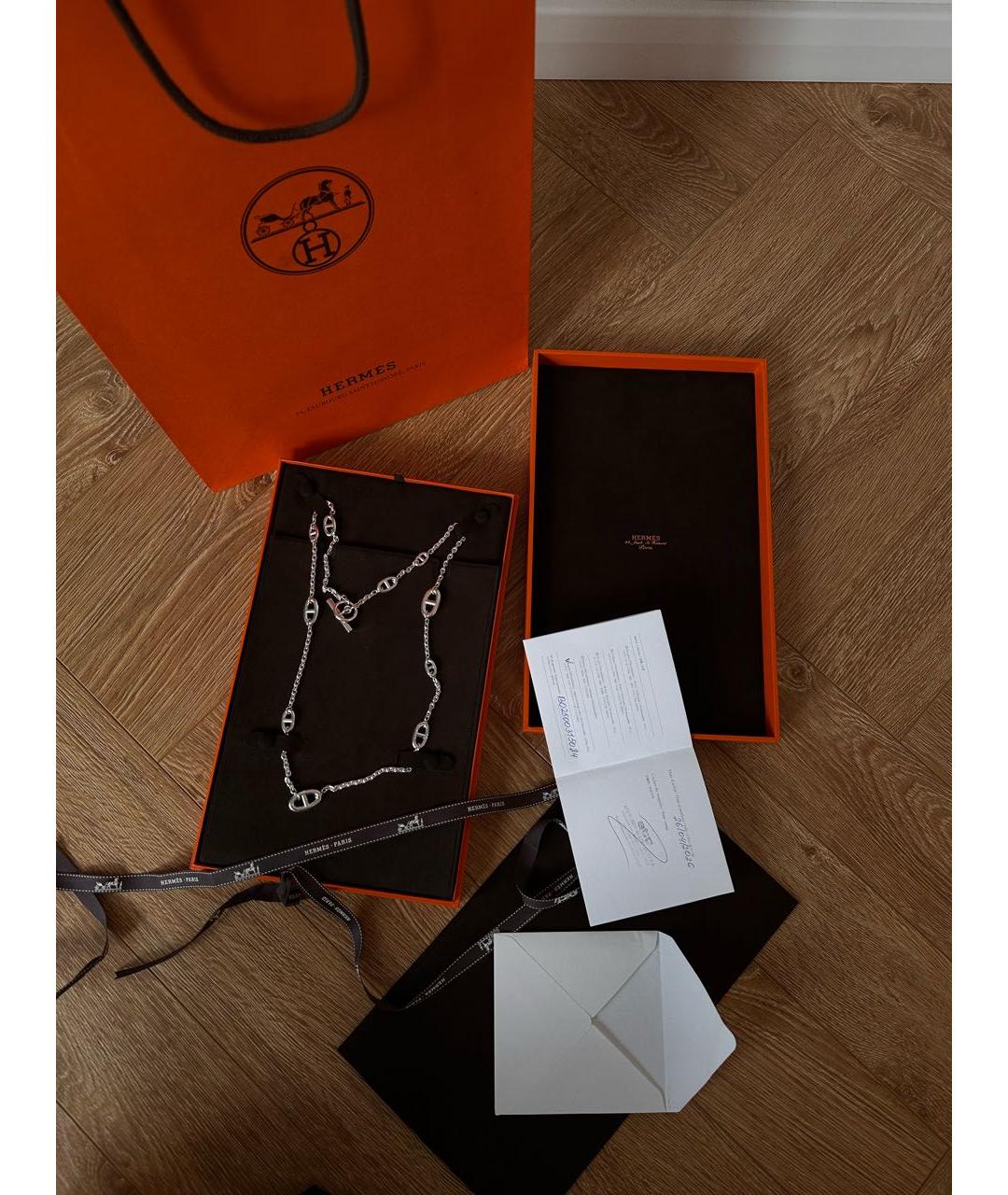 HERMES Серебряное серебряное колье, фото 7