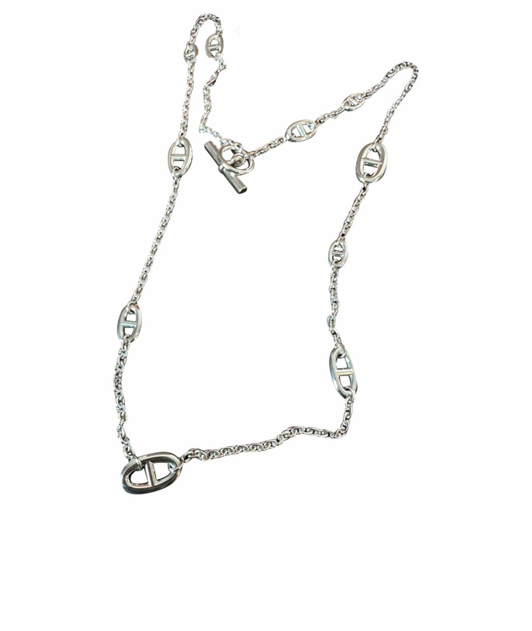 HERMES Серебряное серебряное колье, фото 1