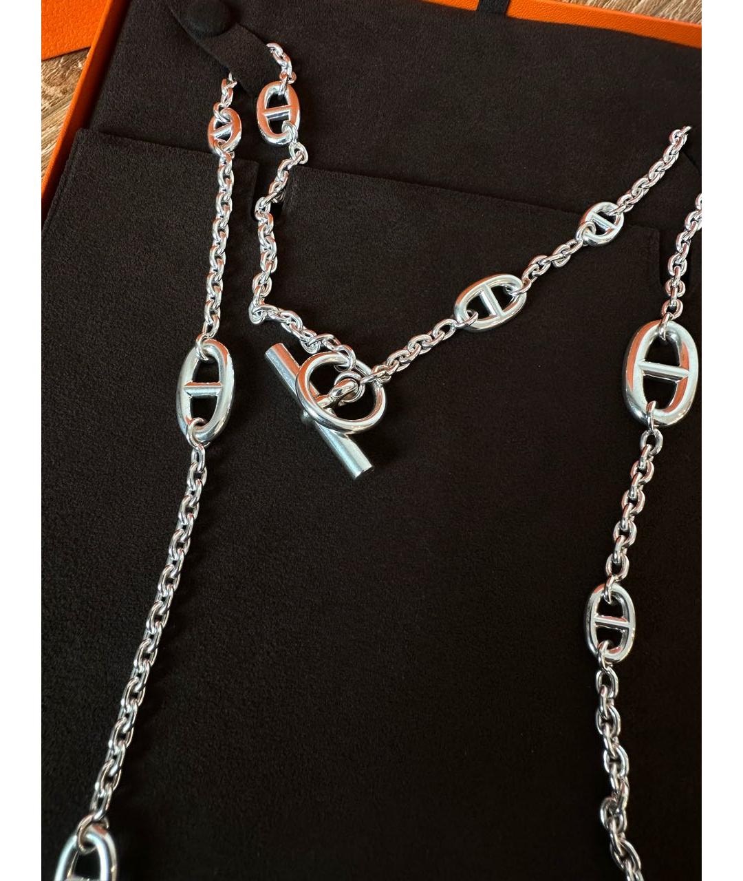 HERMES Серебряное серебряное колье, фото 2