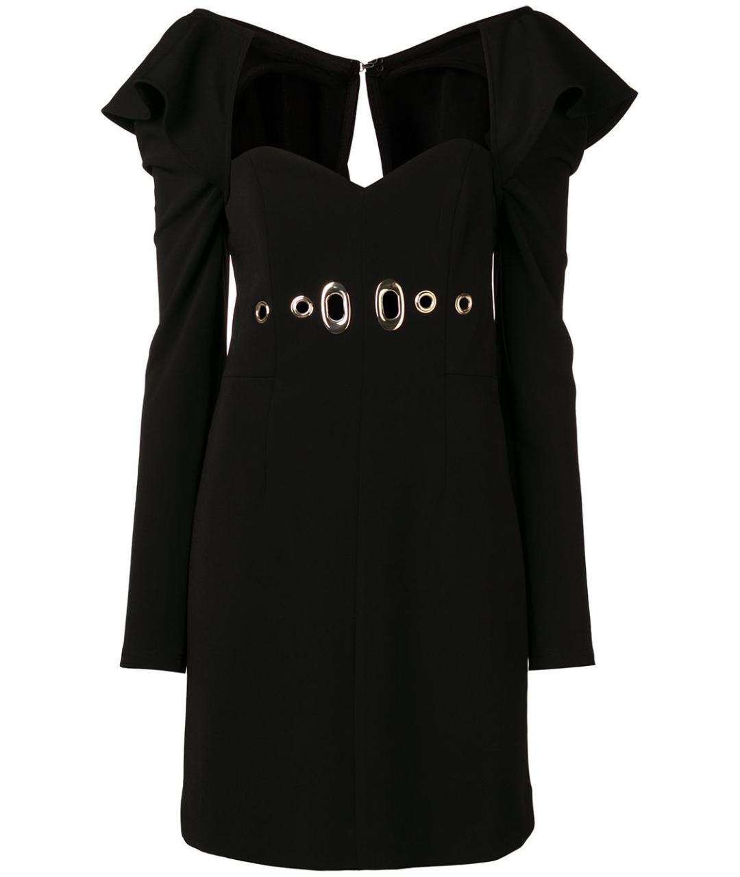 SELF-PORTRAIT Черное полиэстеровое повседневное платье, фото 1