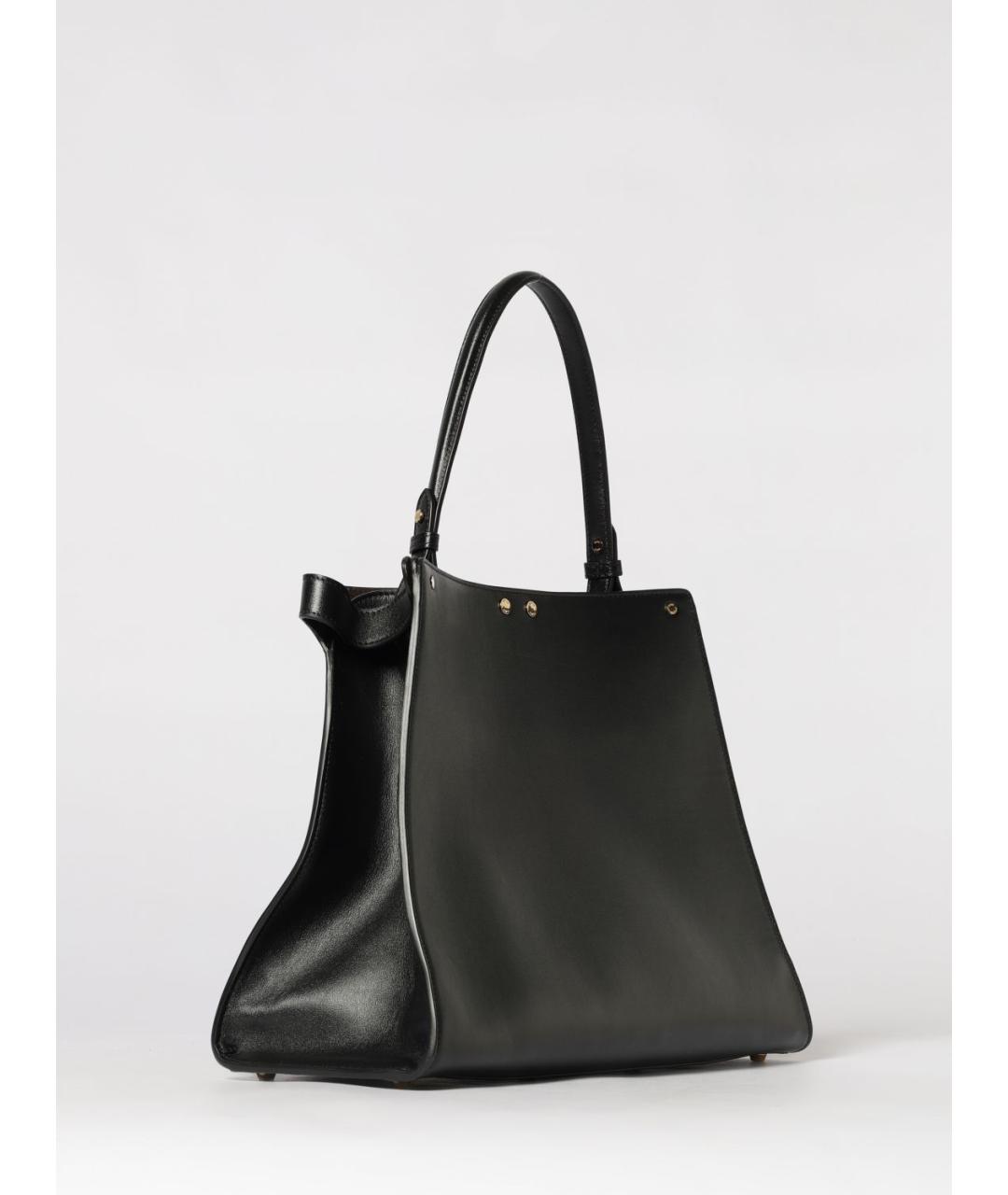 FENDI Черная кожаная сумка тоут, фото 3