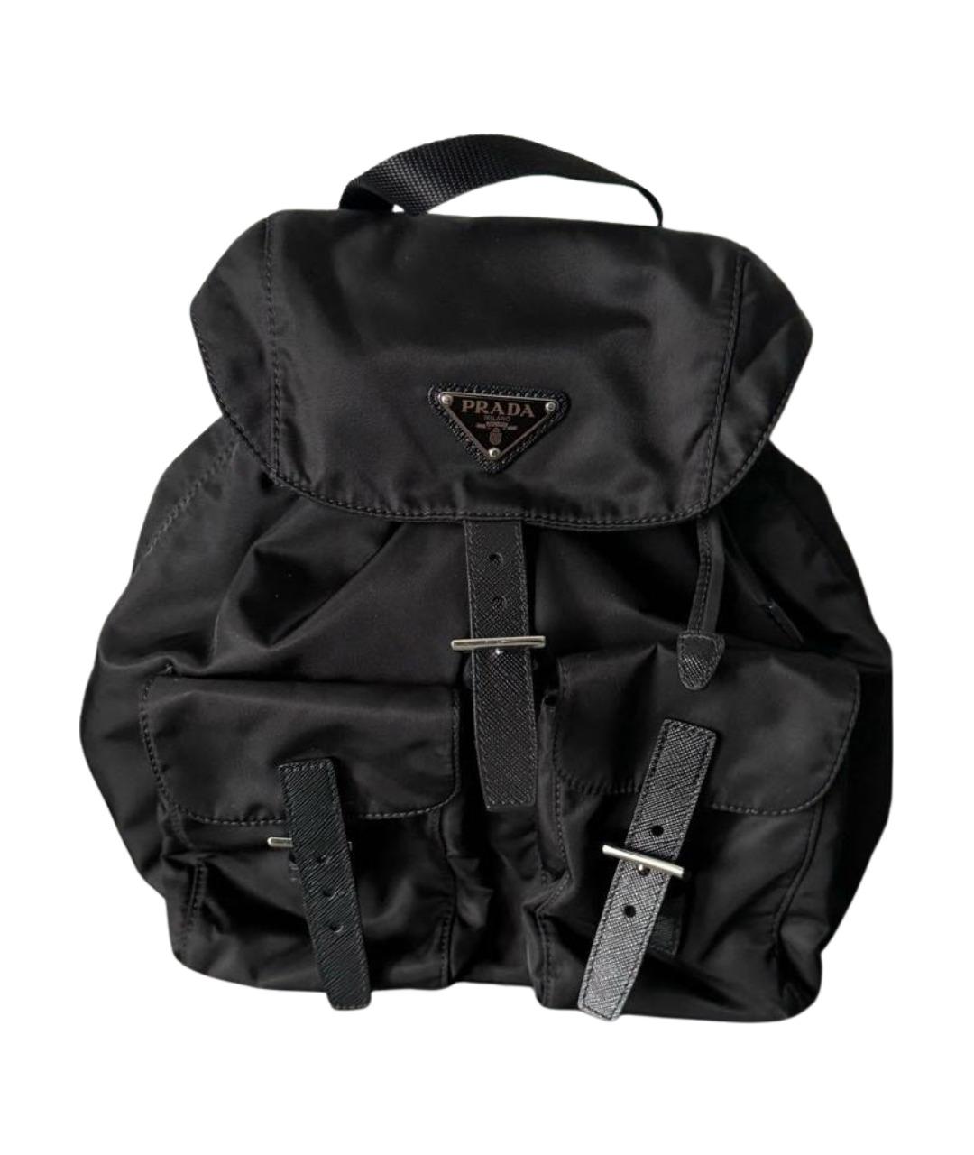 PRADA Черный тканевый рюкзак, фото 1