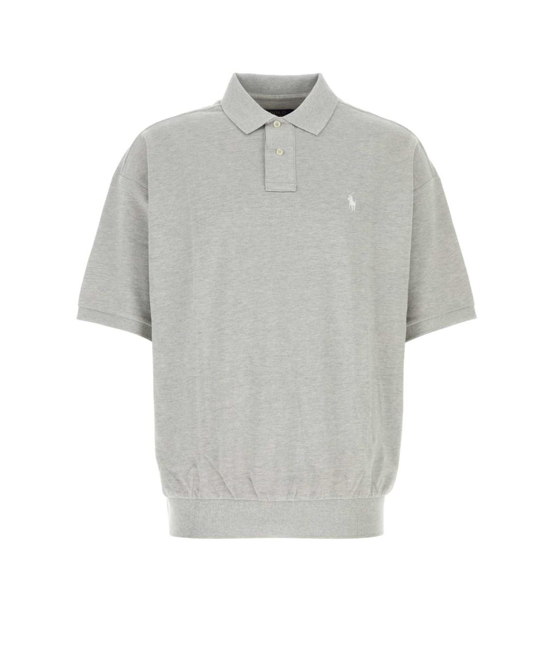 POLO RALPH LAUREN Серое хлопковое поло с коротким рукавом, фото 1