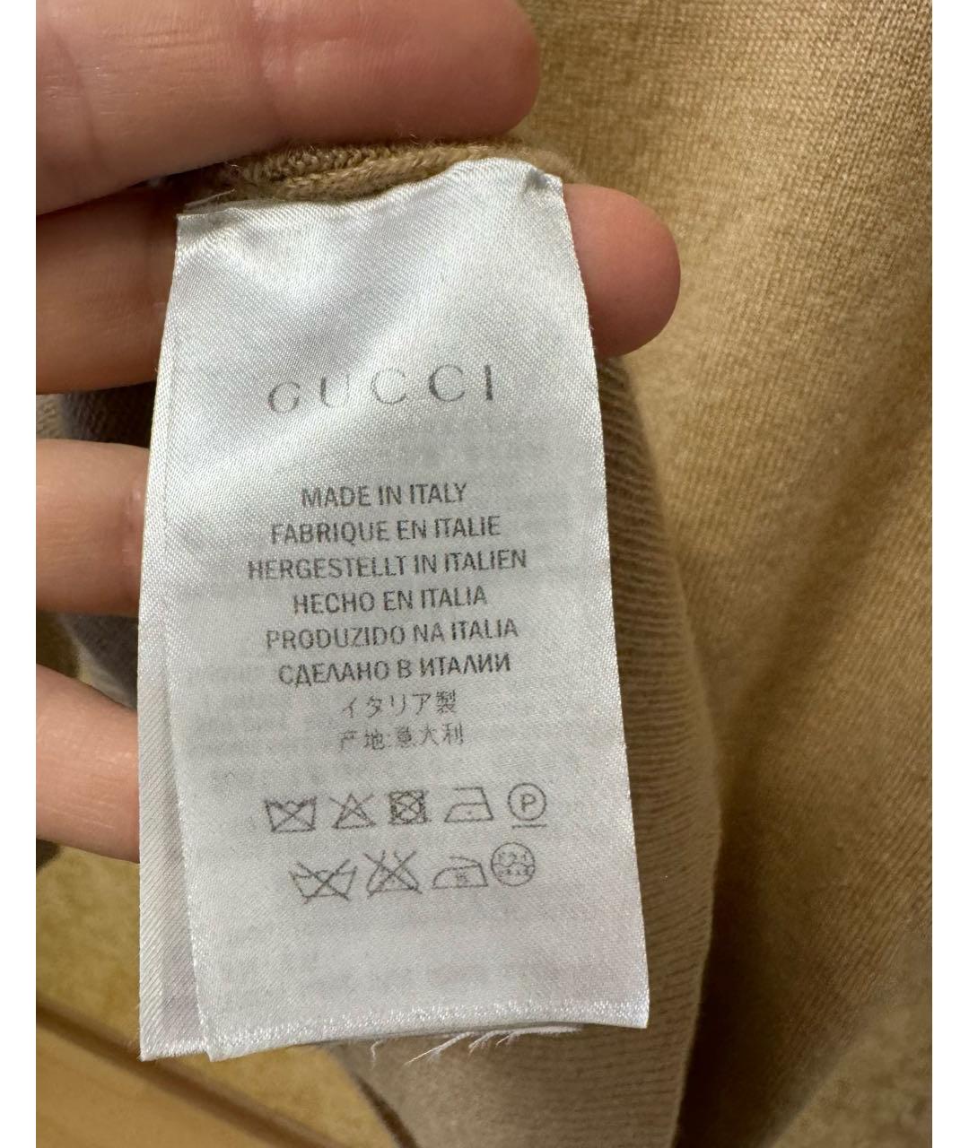 GUCCI Коричневый кашемировый джемпер / свитер, фото 4