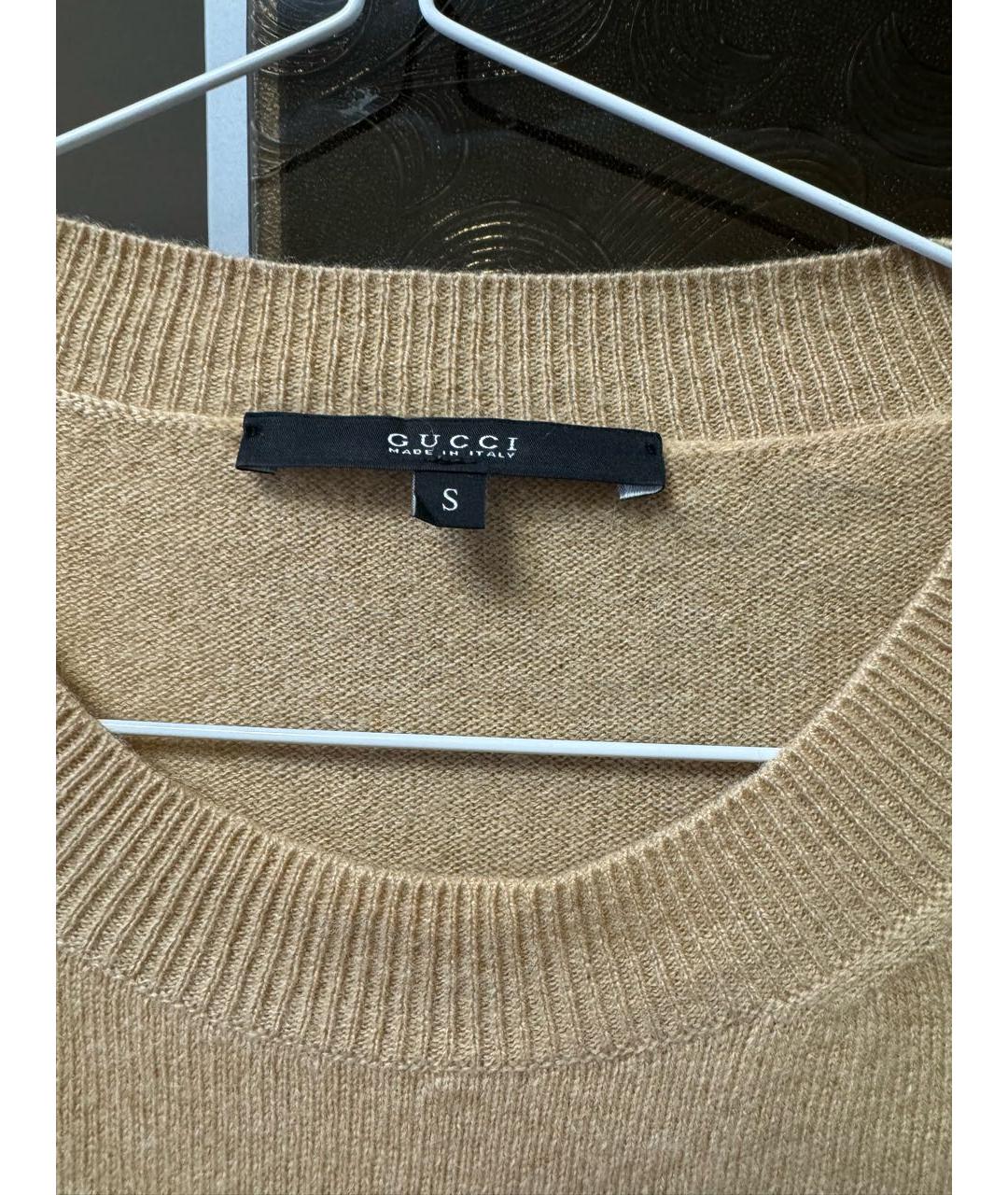 GUCCI Коричневый кашемировый джемпер / свитер, фото 2