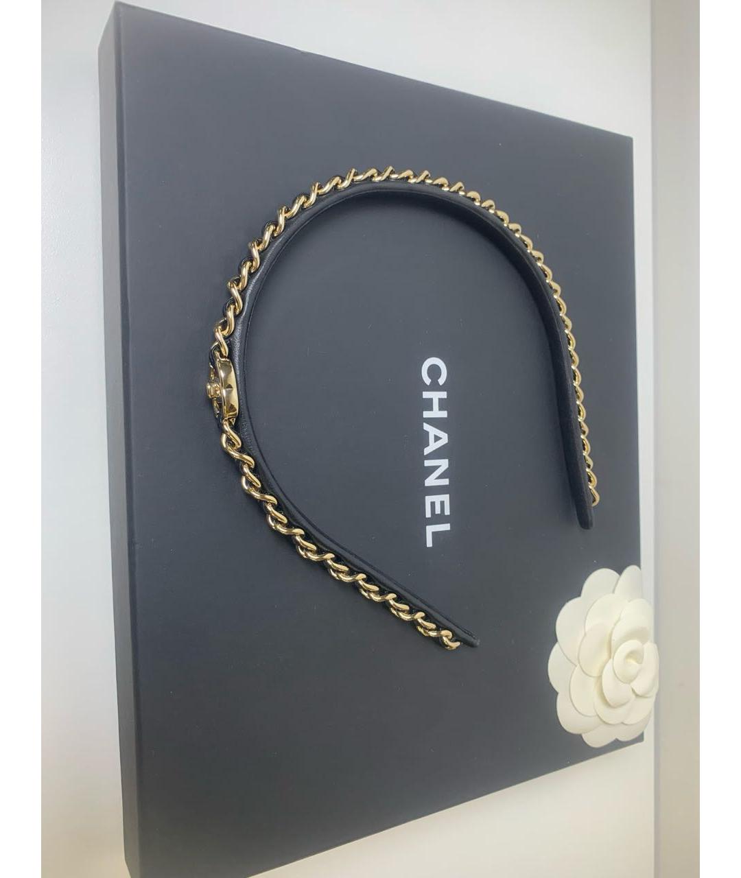 CHANEL Черная диадема, фото 3