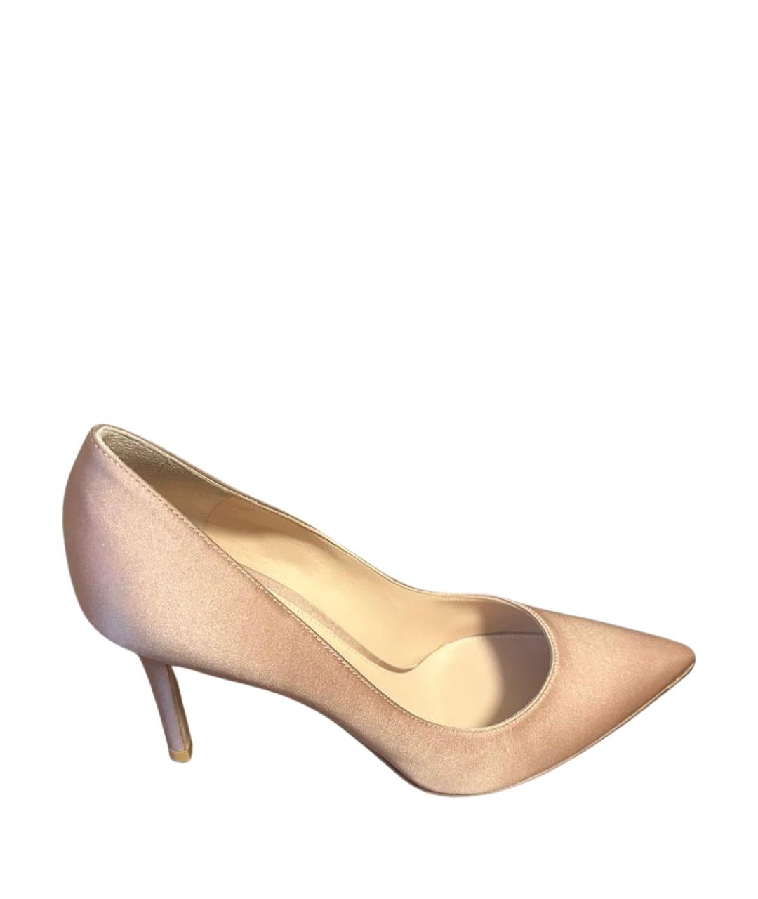 GIANVITO ROSSI Бежевые текстильные туфли, фото 1