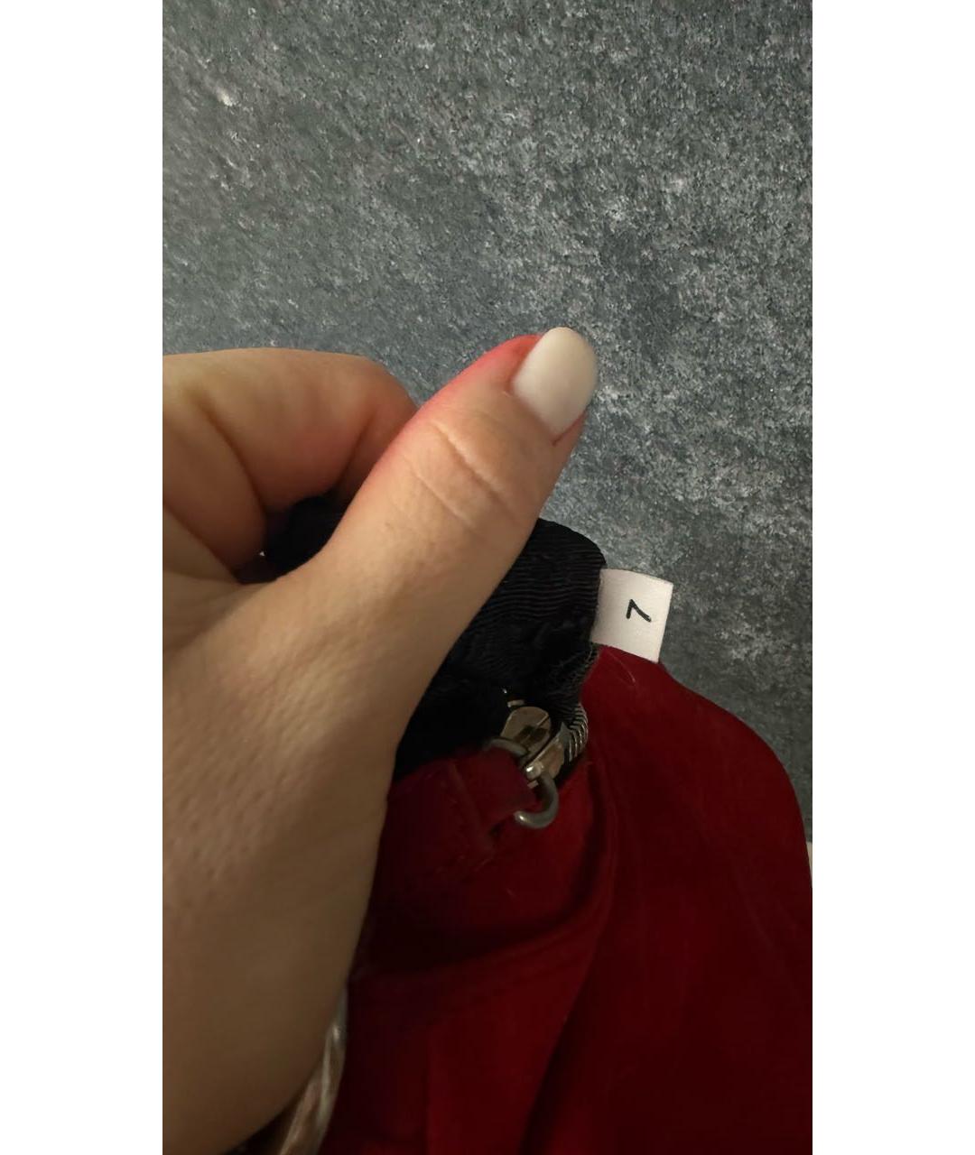 PRADA Красная замшевая сумка с короткими ручками, фото 8