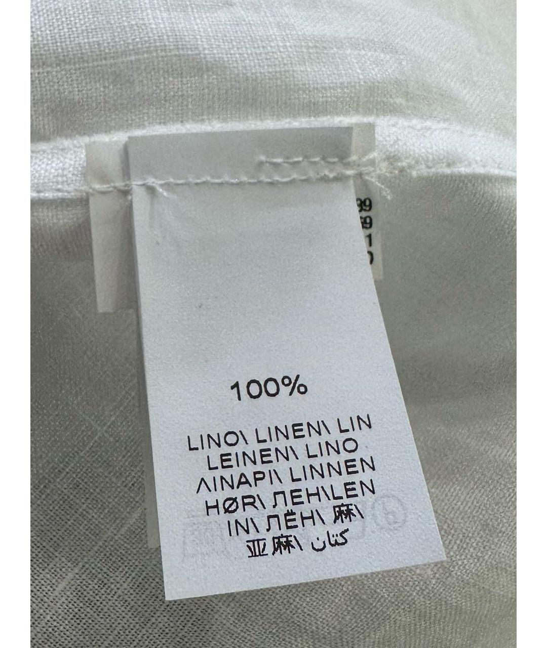 BRUNELLO CUCINELLI Белая льняная кэжуал рубашка, фото 6