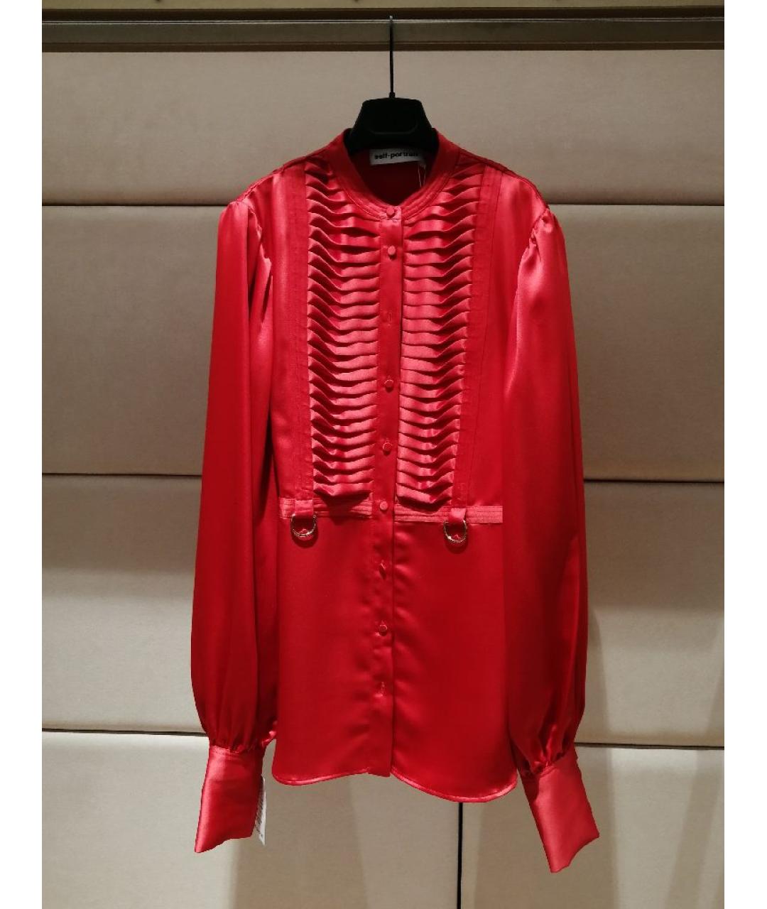 SELF-PORTRAIT Красная полиэстеровая блузы, фото 3