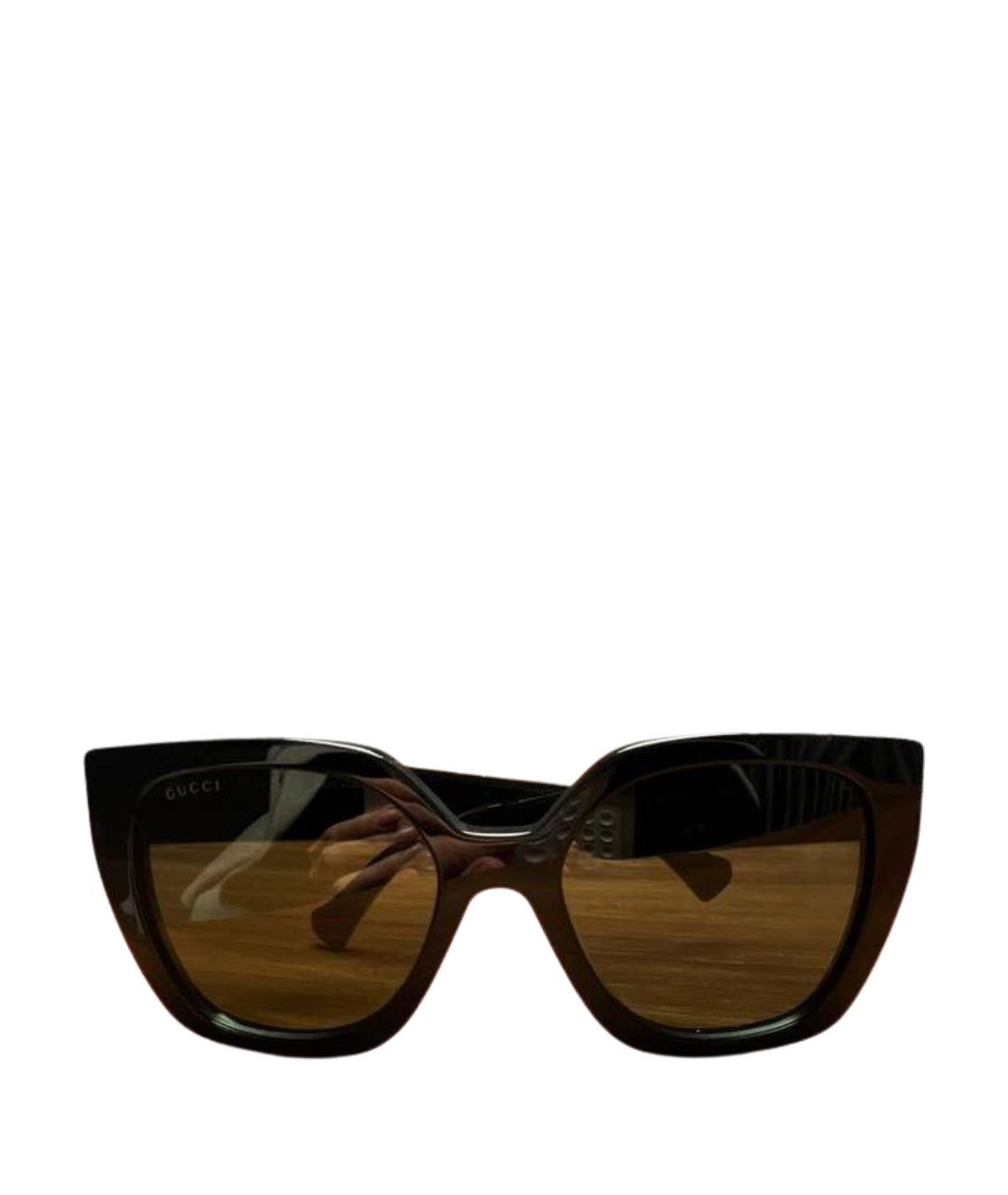 GUCCI Черные пластиковые солнцезащитные очки, фото 1