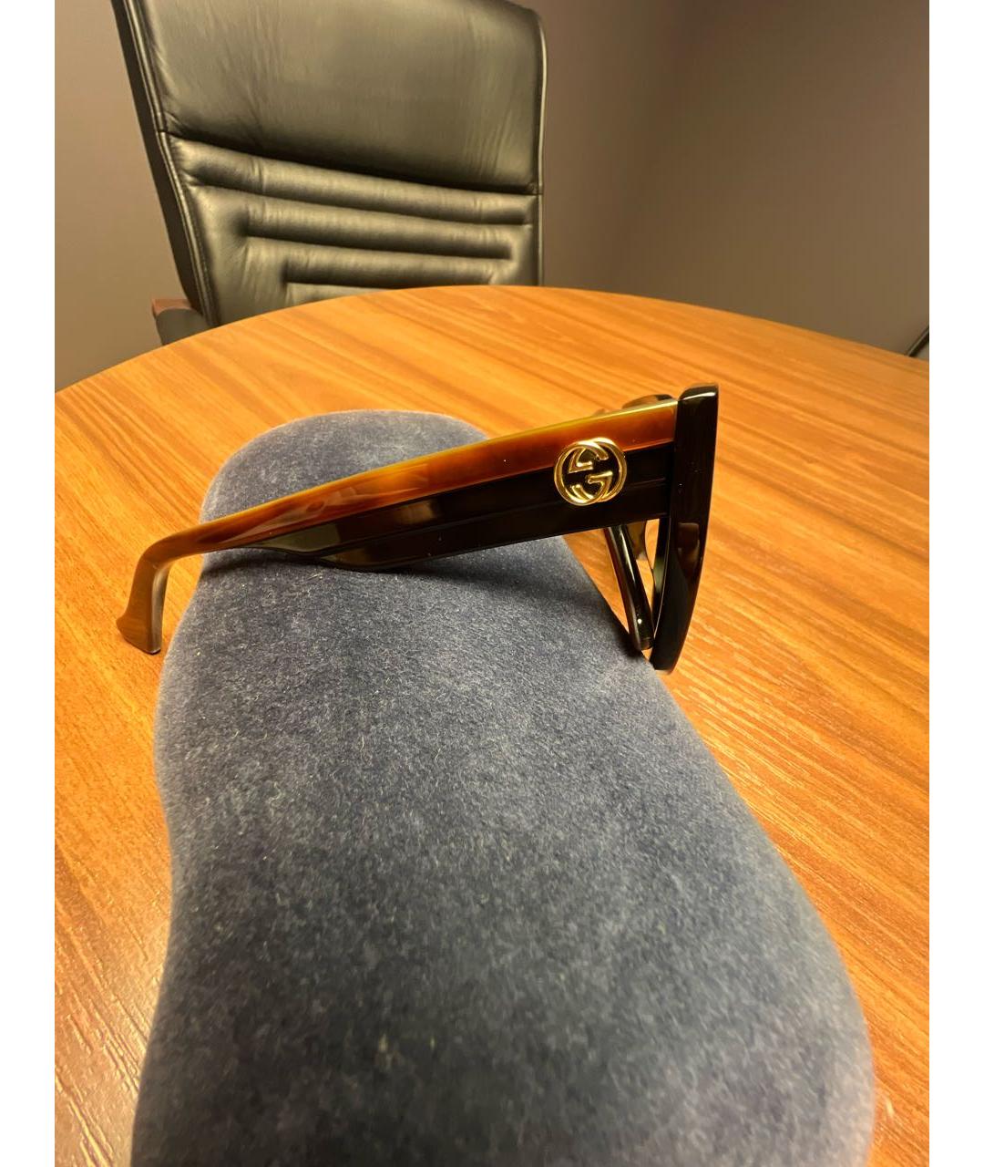 GUCCI Черные пластиковые солнцезащитные очки, фото 3