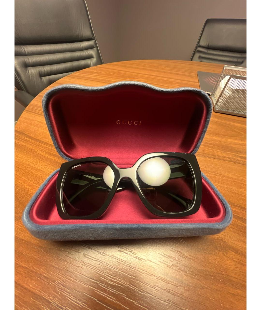 GUCCI Черные пластиковые солнцезащитные очки, фото 4