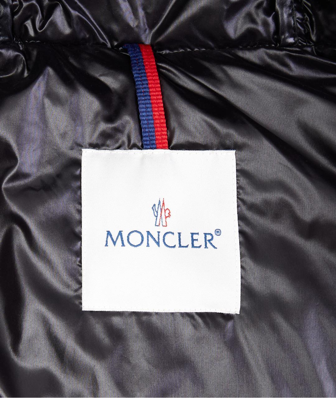 MONCLER Черный полиамидовый пуховик, фото 2