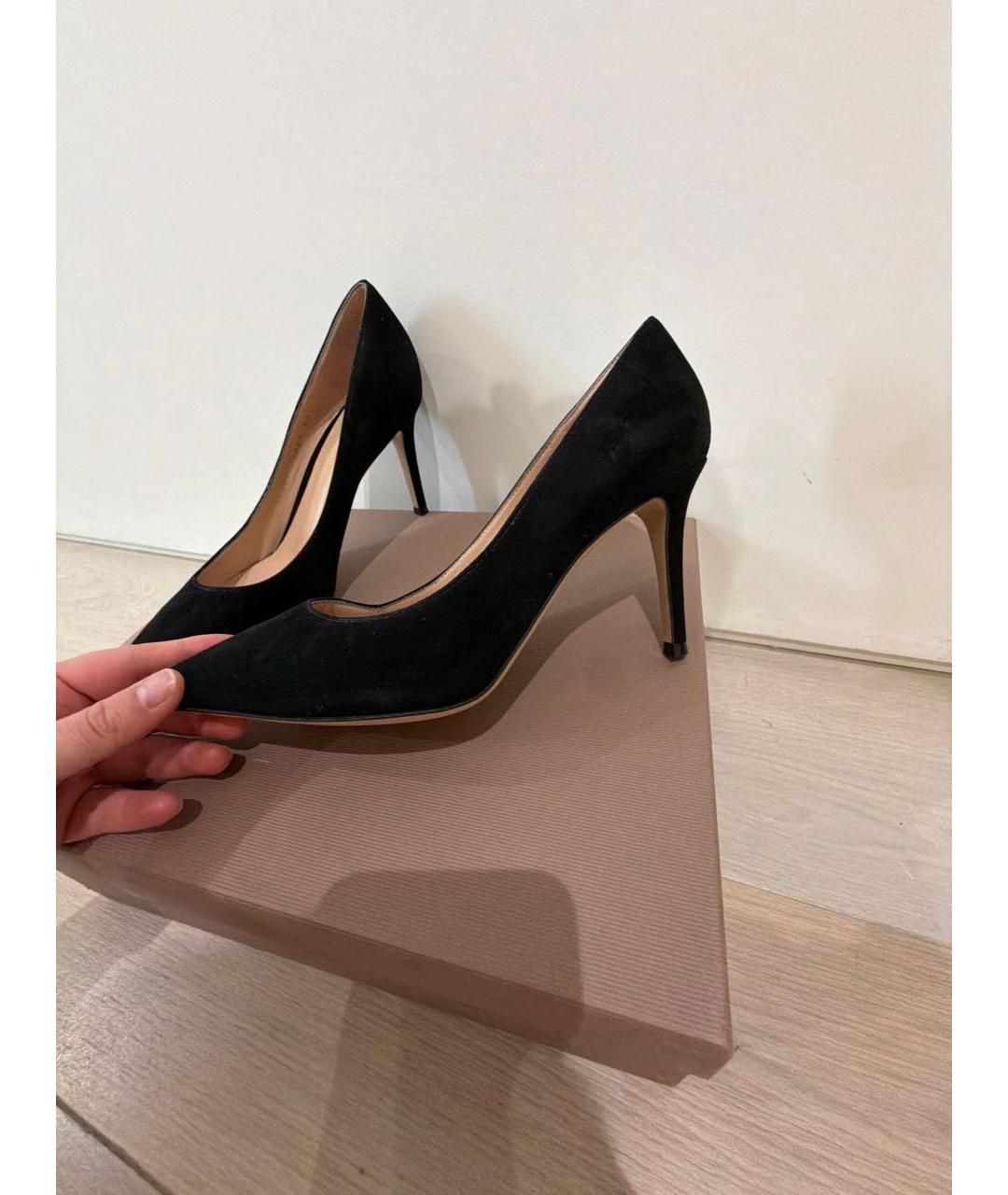 GIANVITO ROSSI Черные замшевые туфли, фото 5