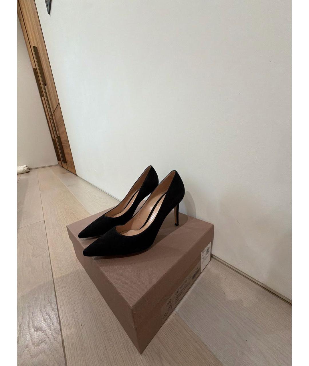 GIANVITO ROSSI Черные замшевые туфли, фото 4