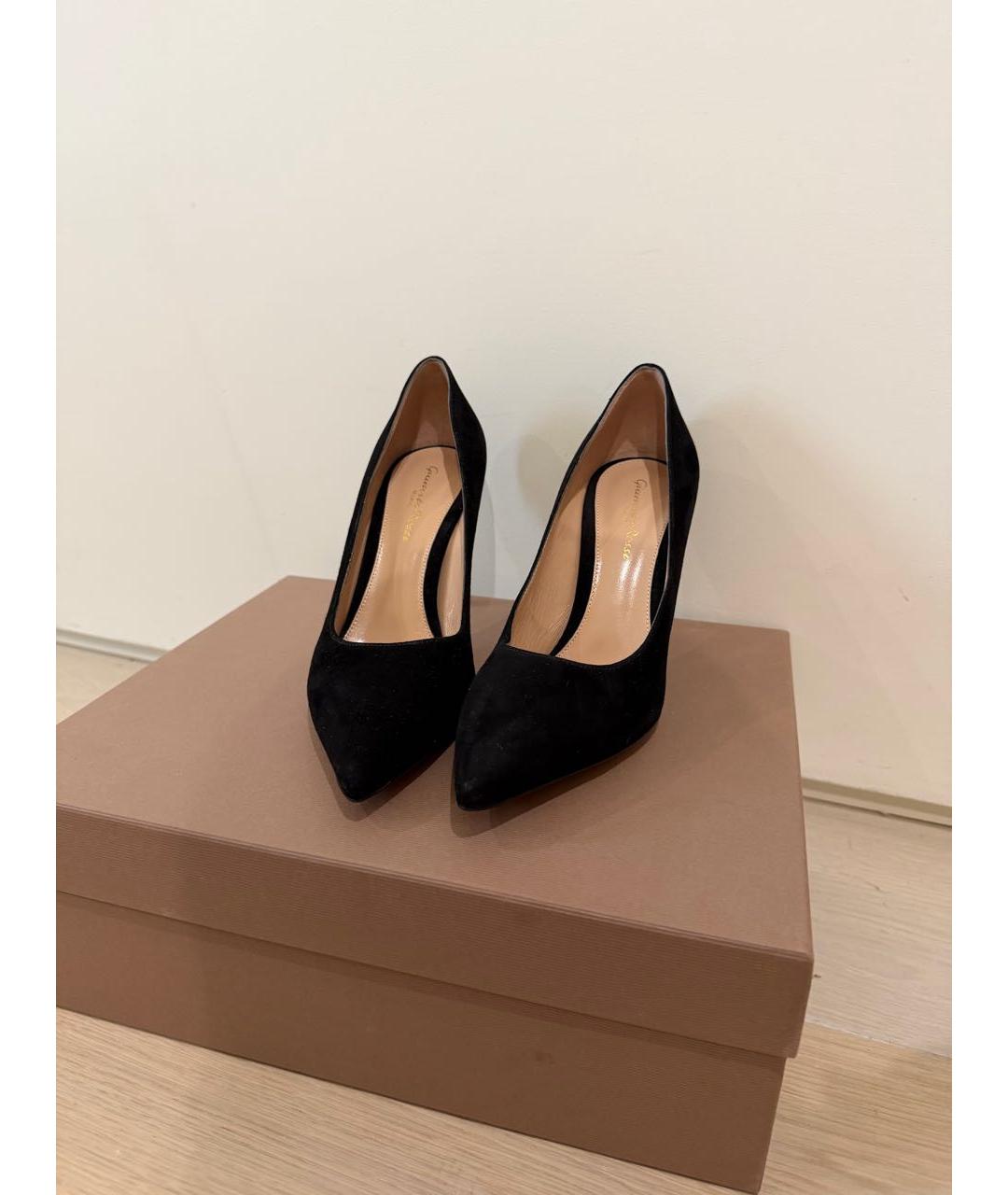 GIANVITO ROSSI Черные замшевые туфли, фото 2