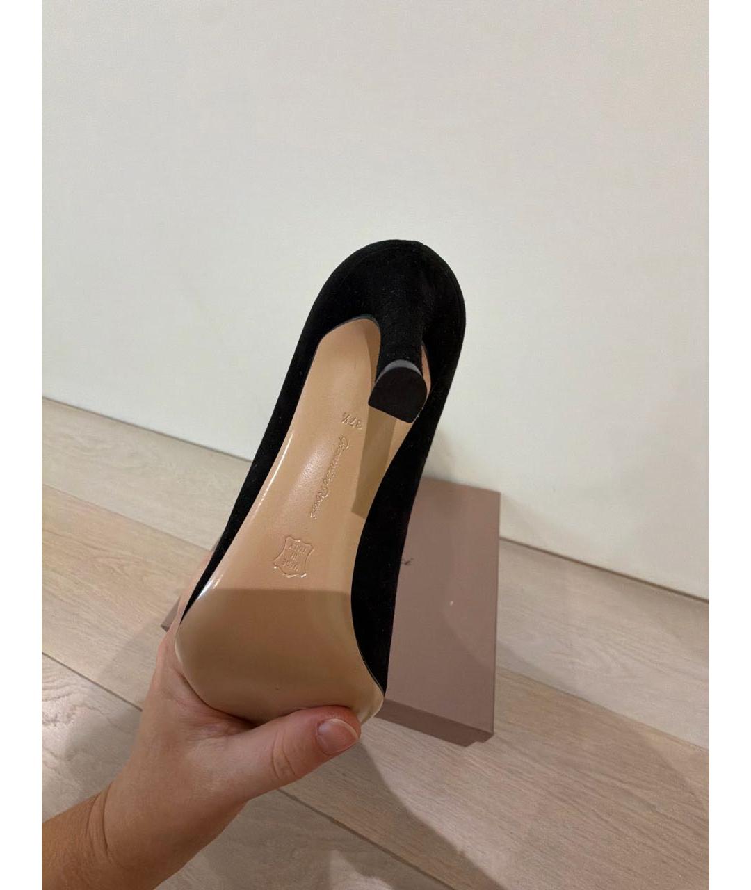 GIANVITO ROSSI Черные замшевые туфли, фото 3