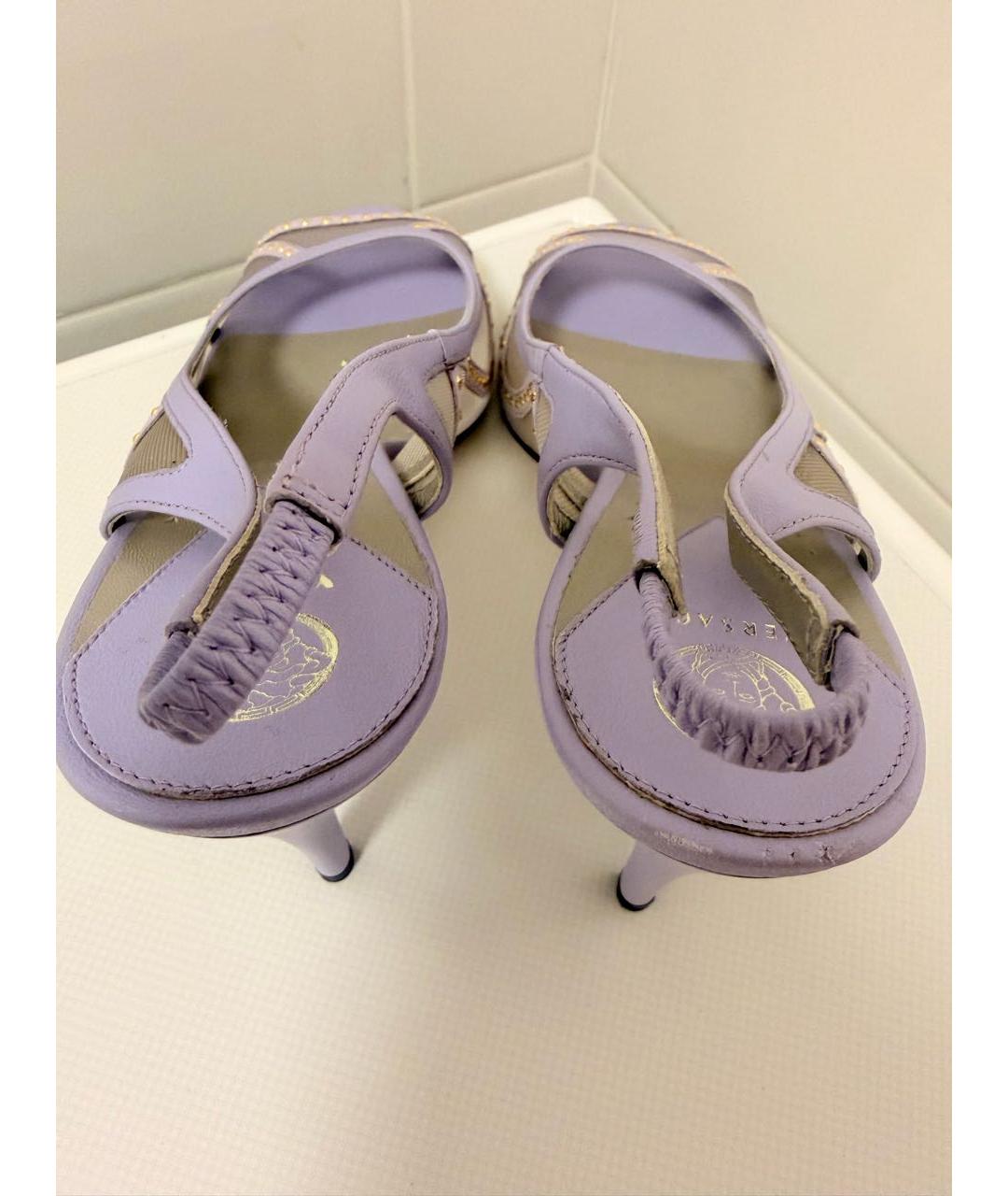 VERSACE Мульти кожаные босоножки, фото 4