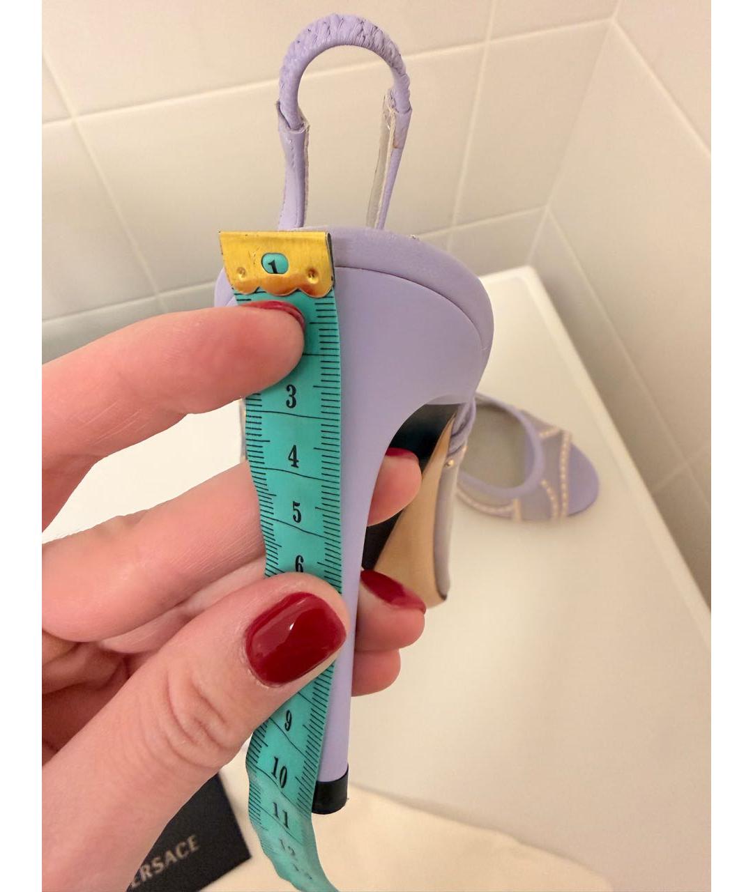 VERSACE Мульти кожаные босоножки, фото 8