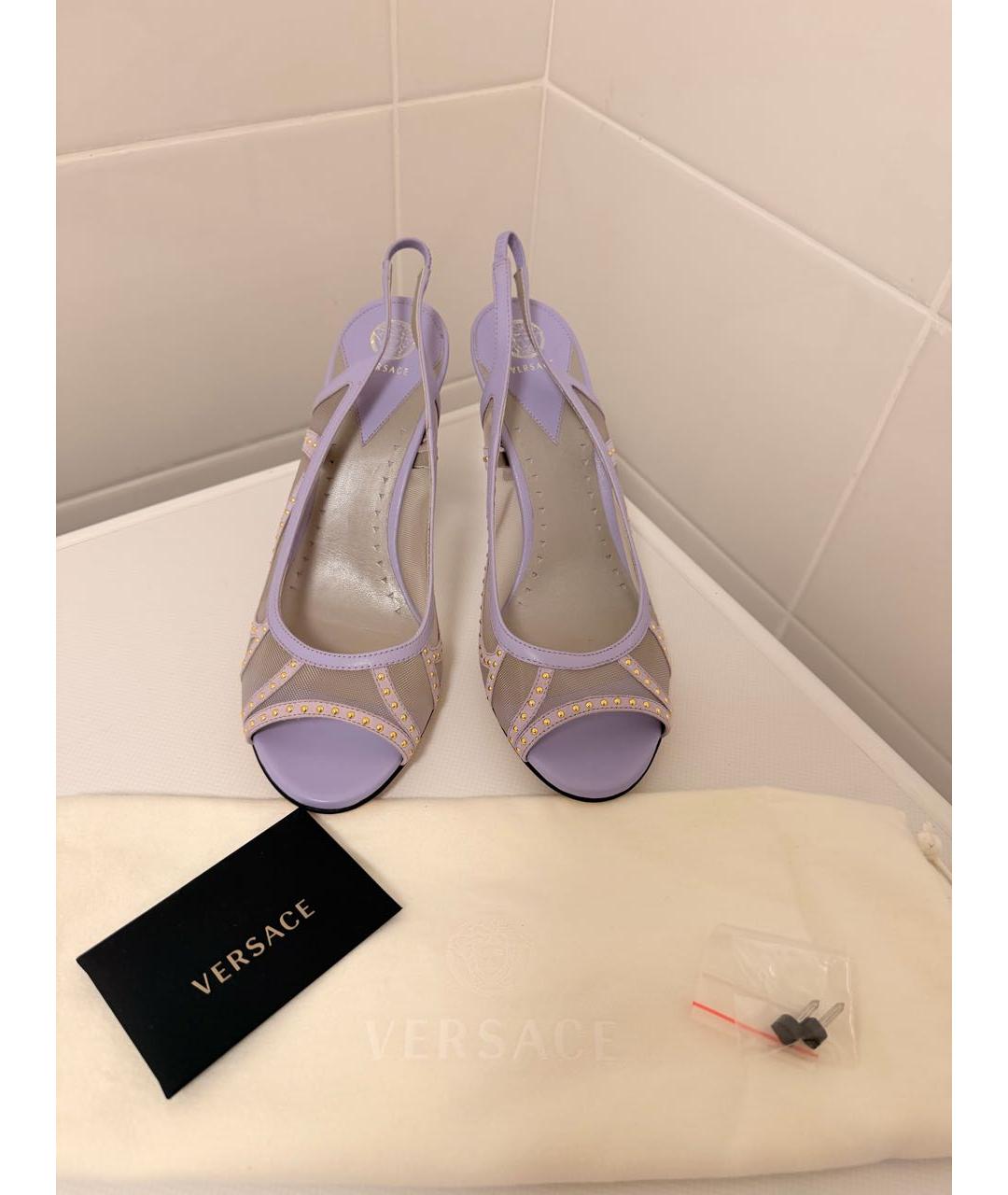 VERSACE Мульти кожаные босоножки, фото 2