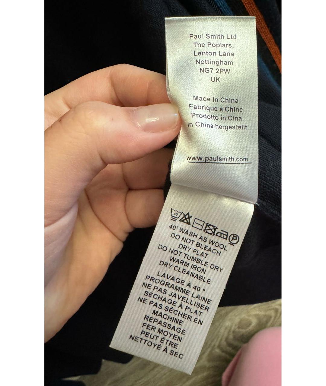 PAUL SMITH Темно-синий шерстяной джемпер / свитер, фото 6