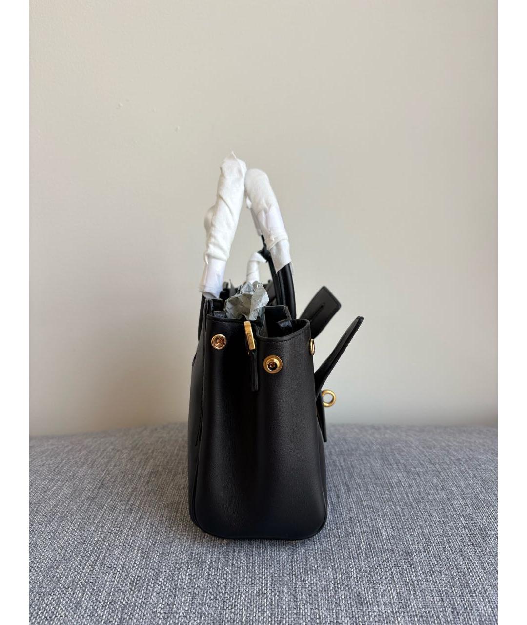 BALENCIAGA Черная кожаная сумка с короткими ручками, фото 2