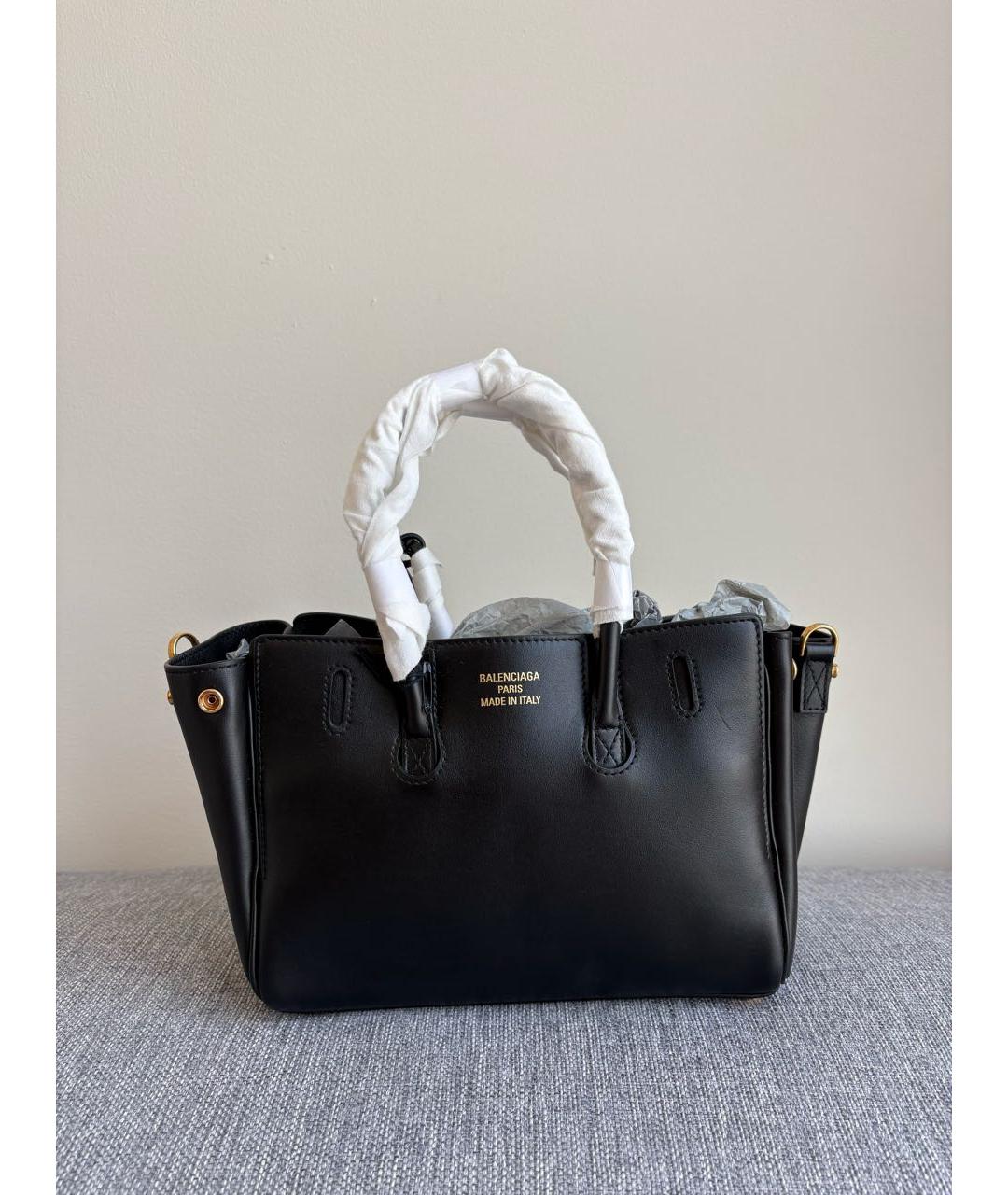 BALENCIAGA Черная кожаная сумка с короткими ручками, фото 3