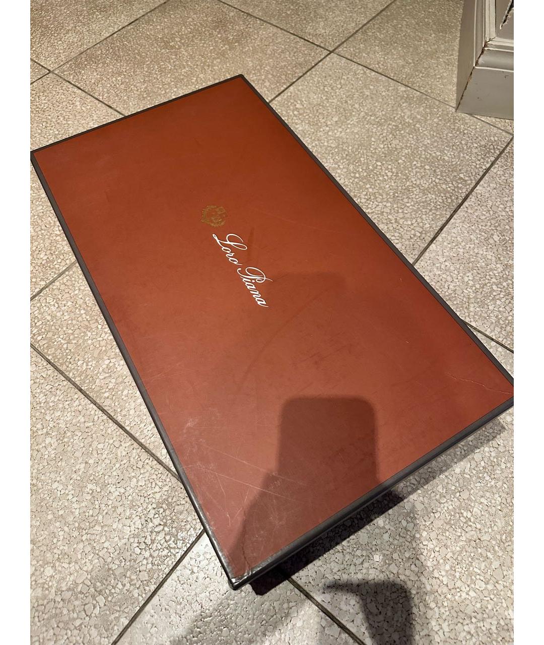 LORO PIANA Коричневые замшевые сапоги, фото 5