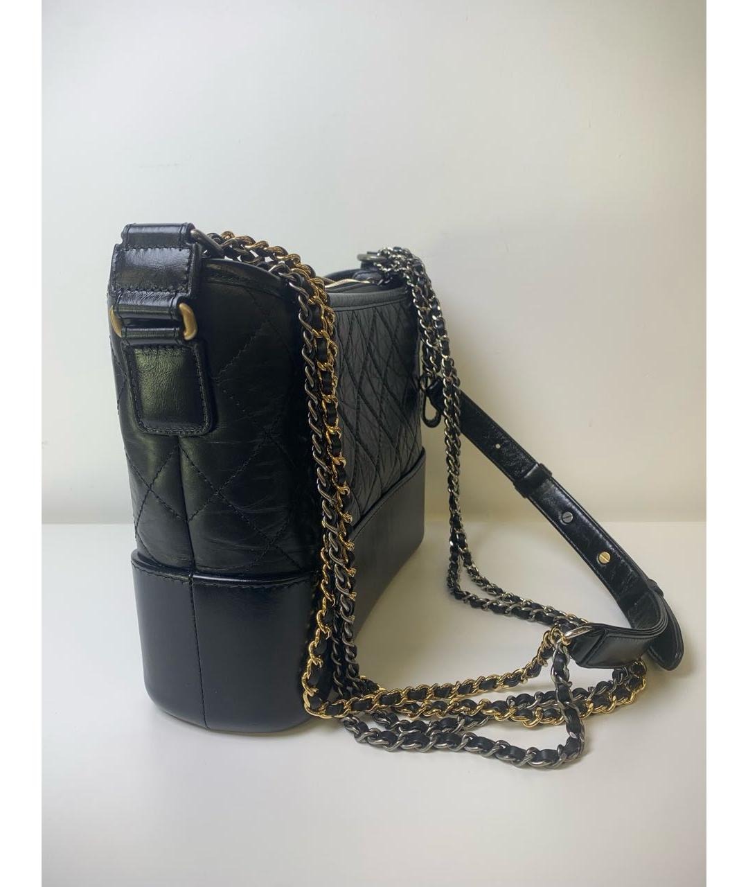 CHANEL Черная кожаная сумка через плечо, фото 5