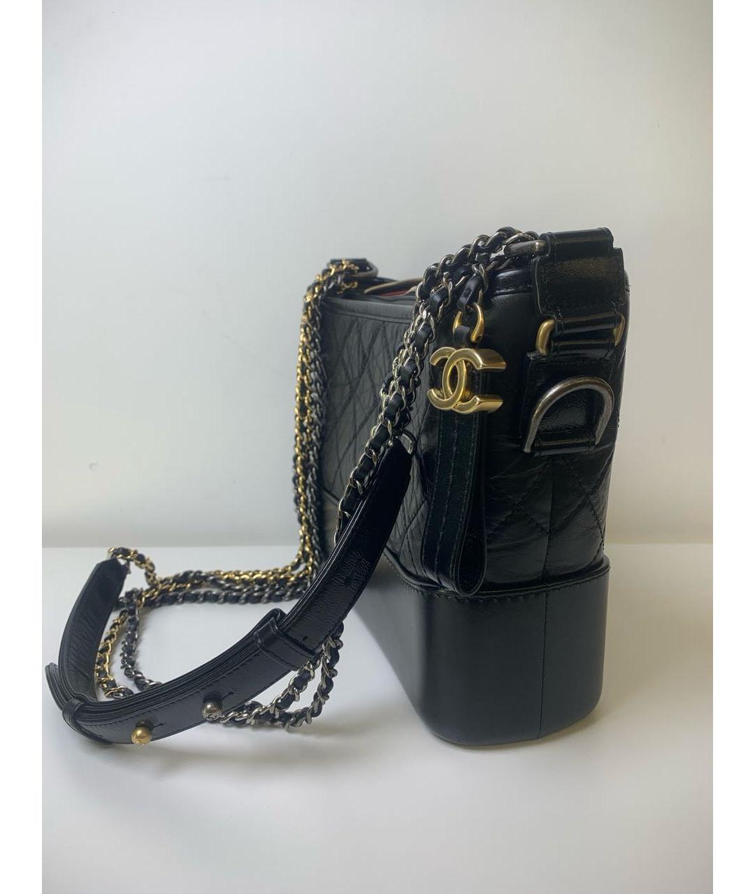 CHANEL Черная кожаная сумка через плечо, фото 6