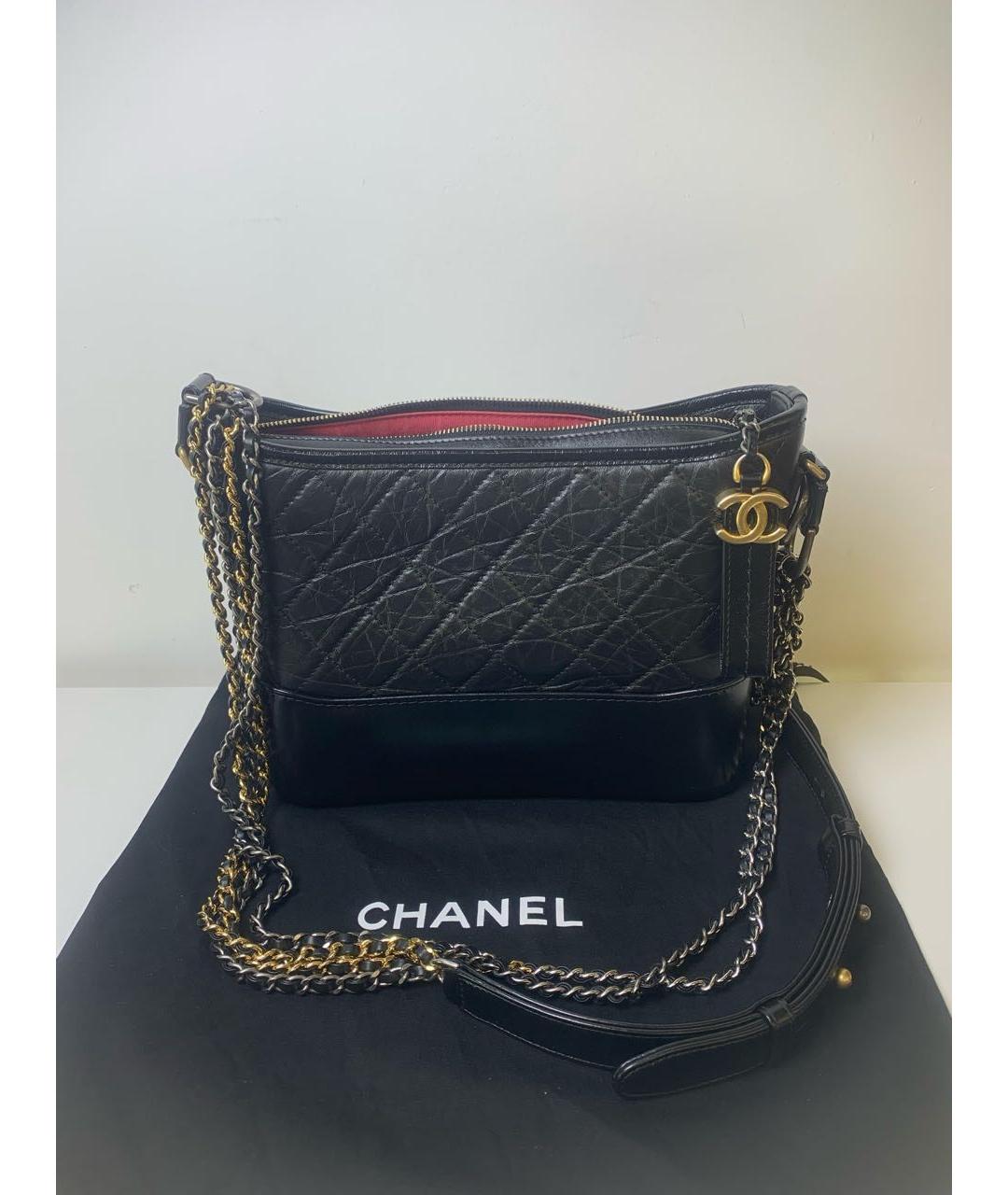 CHANEL Черная кожаная сумка через плечо, фото 2