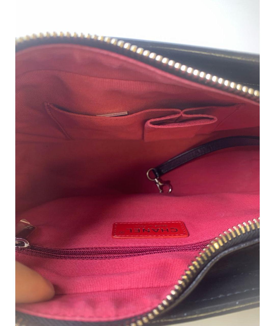 CHANEL Черная кожаная сумка через плечо, фото 7