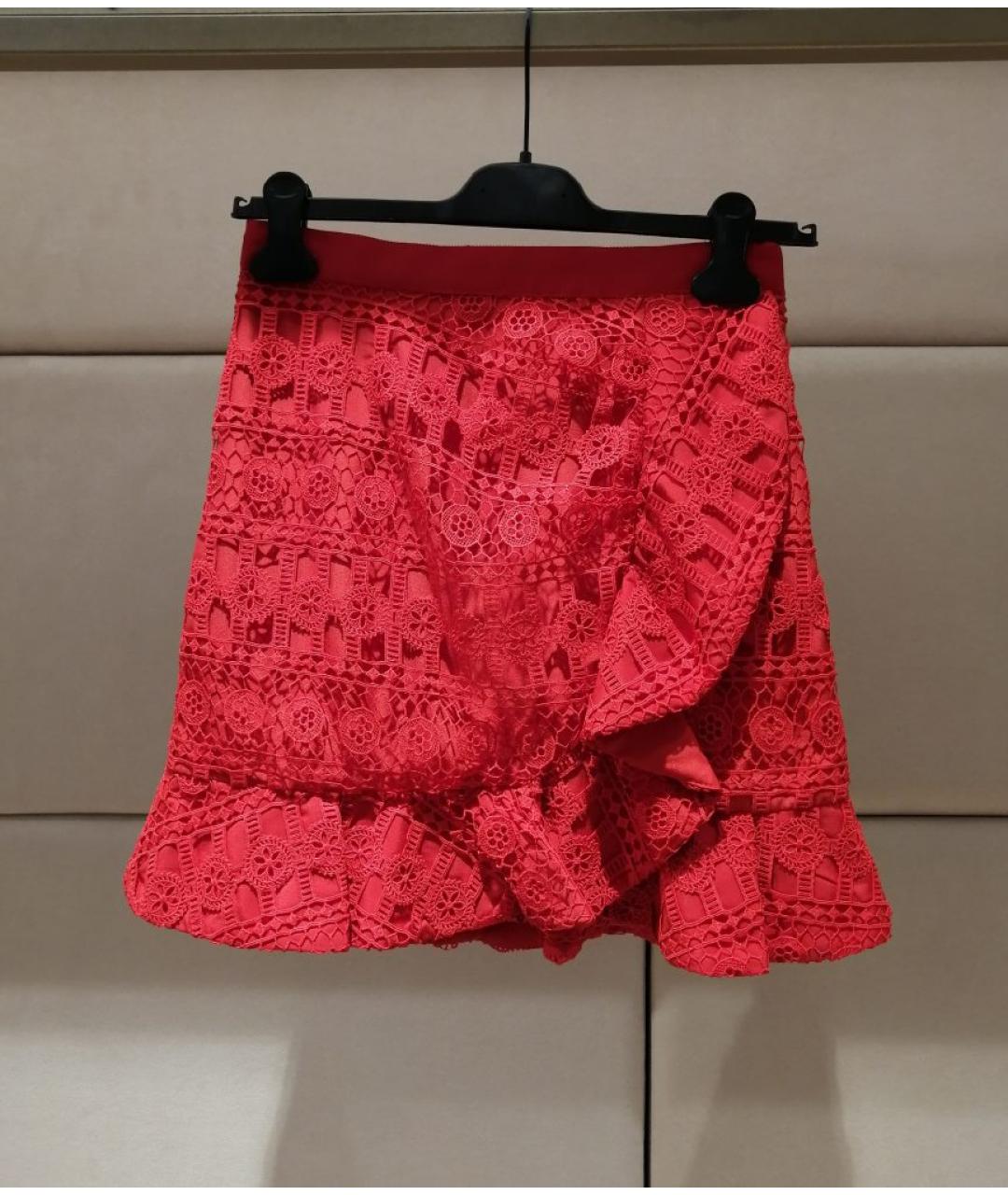 SELF-PORTRAIT Красная юбка мини, фото 2